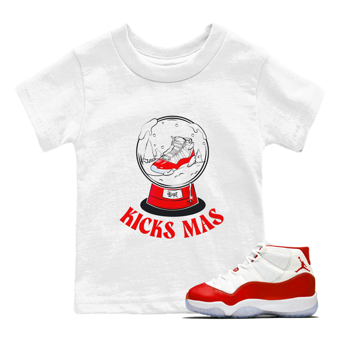 Snow Ball snkmatch Tee Kids - Air Jordan 11 Cherry