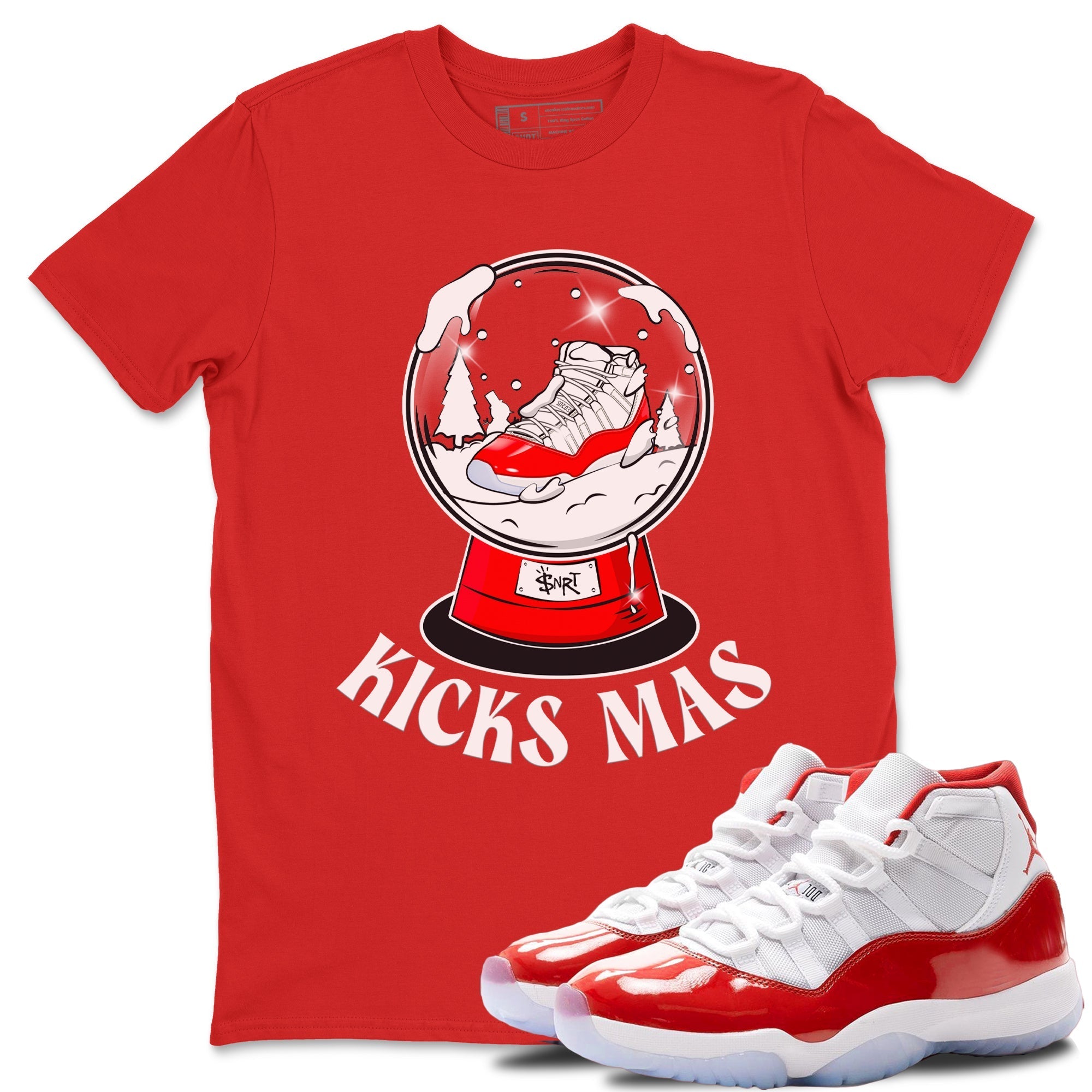 Snow Ball snkmatch Tee - Air Jordan 11 Cherry