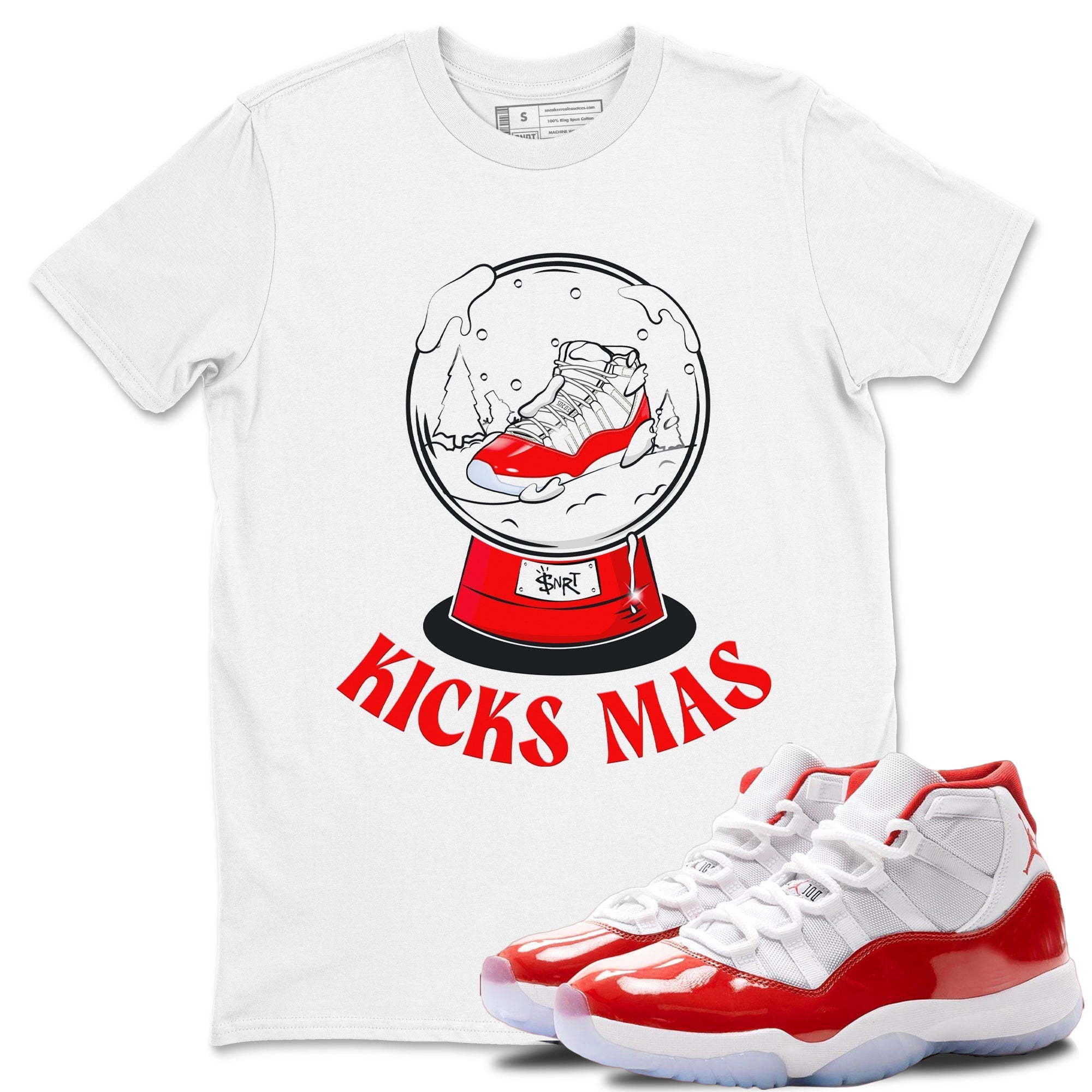 Snow Ball snkmatch Tee - Air Jordan 11 Cherry
