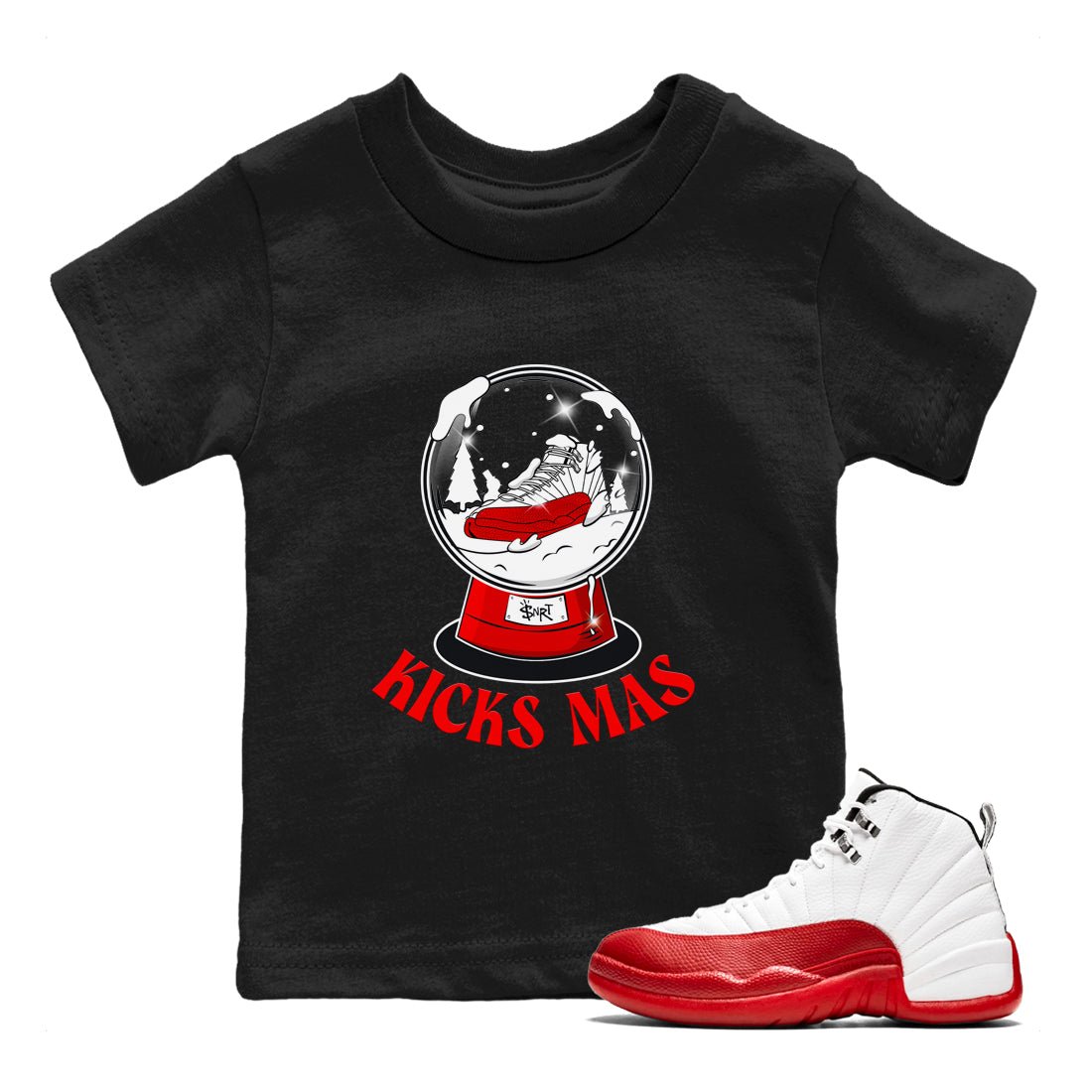 Snow Ball snkmatch Tee Kids - Air Jordan 12 Cherry
