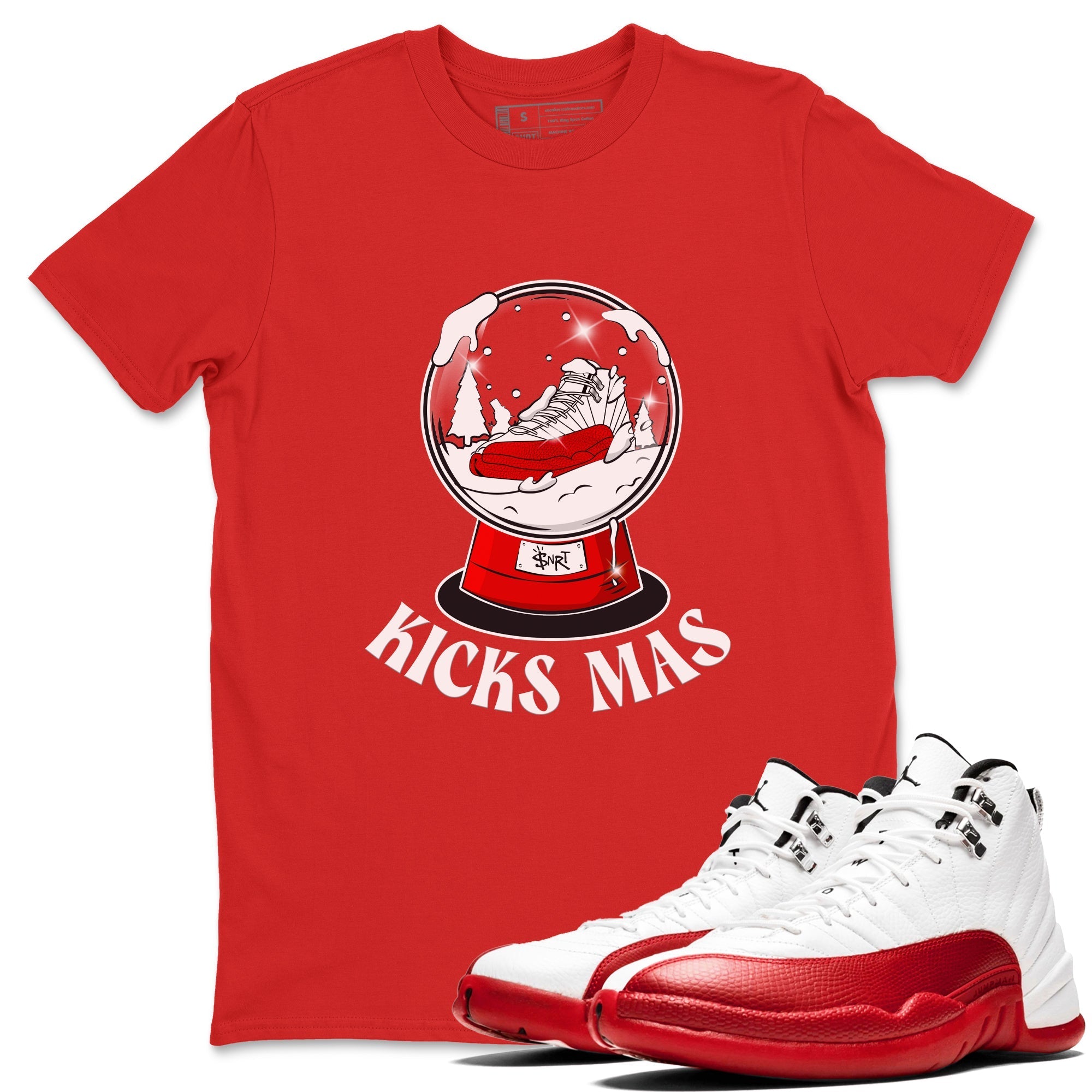 Snow Ball snkmatch Tee - Air Jordan 12 Cherry