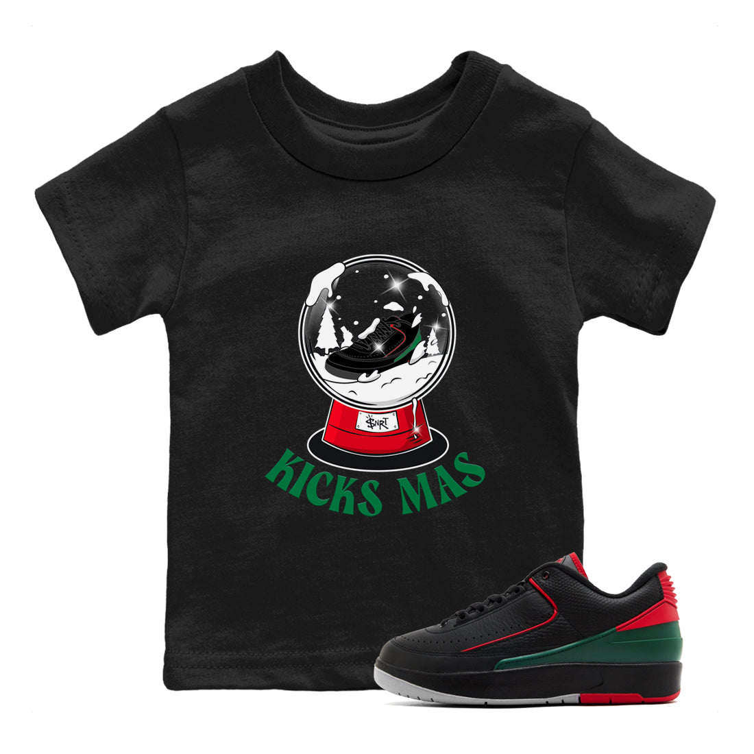 Snow Ball snkmatch Tee Kids - Air Jordan 2 Christmas