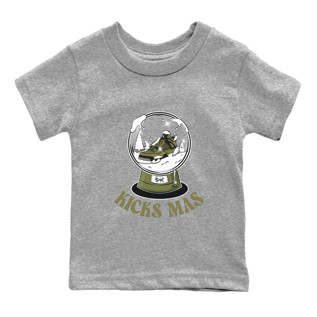 Snow Ball snkmatch Tee Kids - Air Jordan 4 Medium Olive