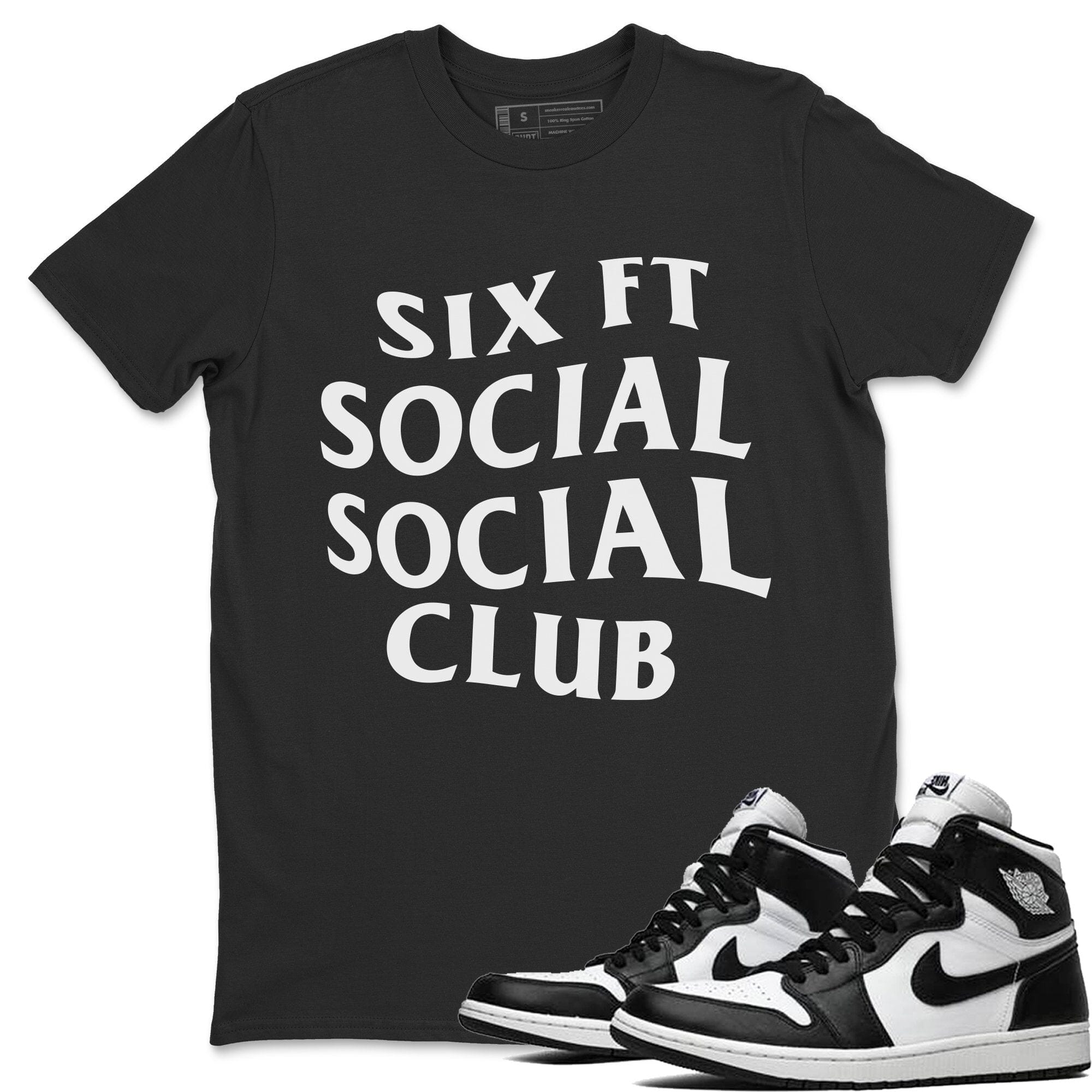 Six Ft Social Club Unisex Tops - Air Jordan 1 Black White