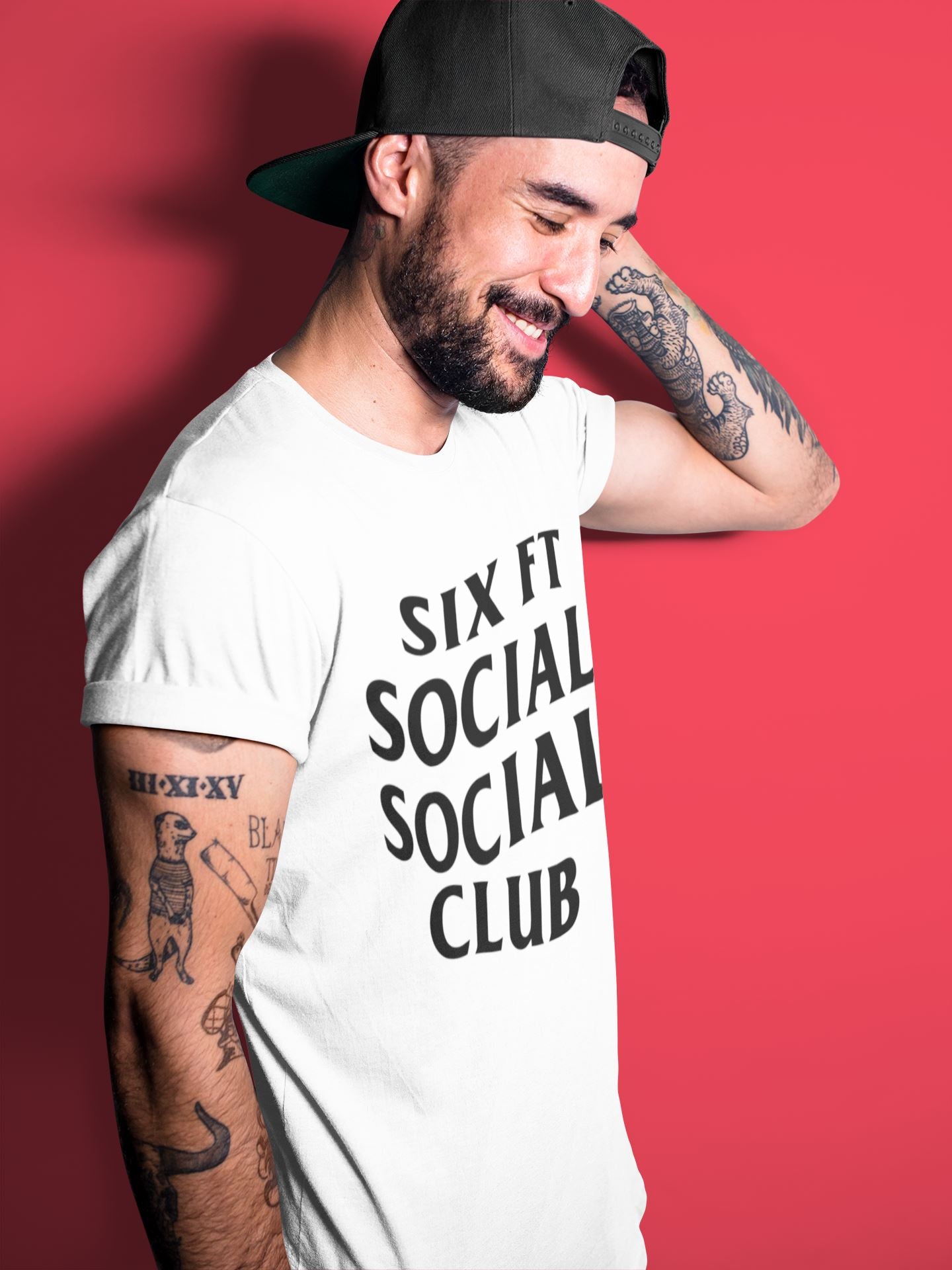 Six Ft Social Club Unisex Tops - Air Jordan 1 Black White