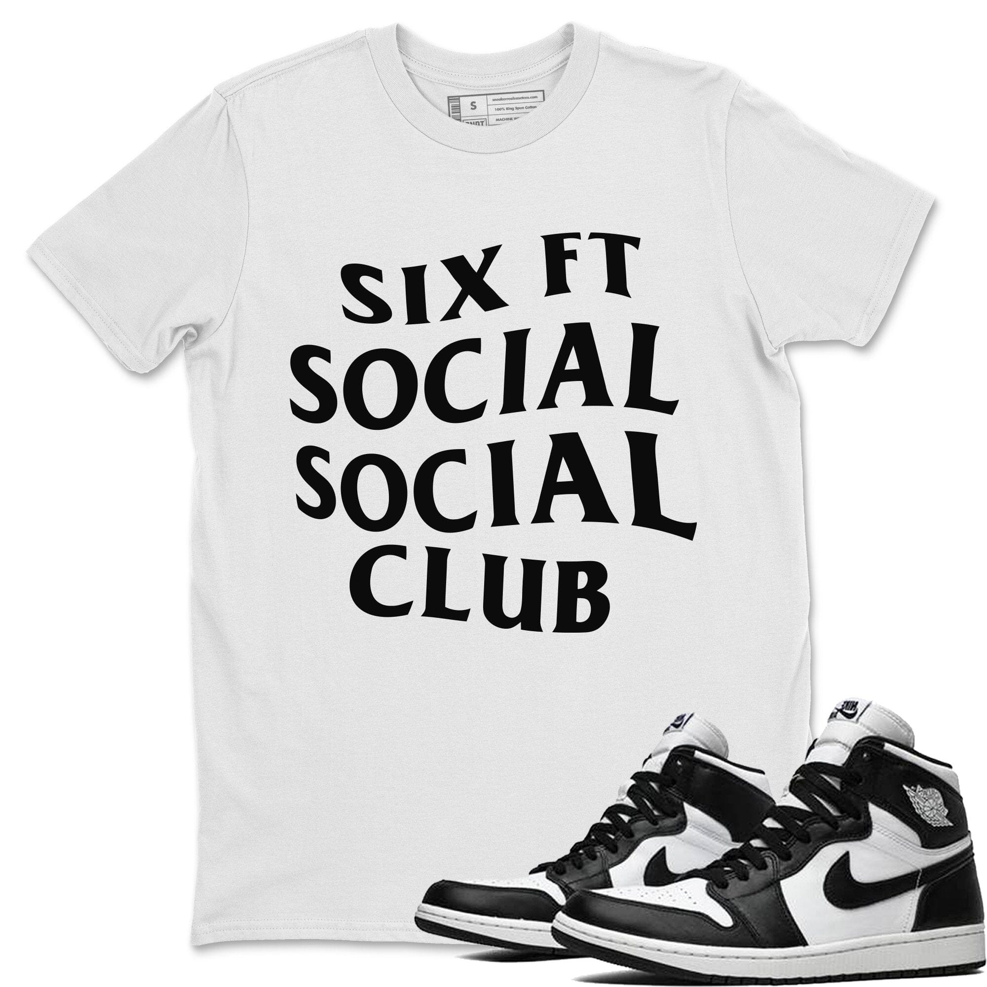 Six Ft Social Club Unisex Tops - Air Jordan 1 Black White