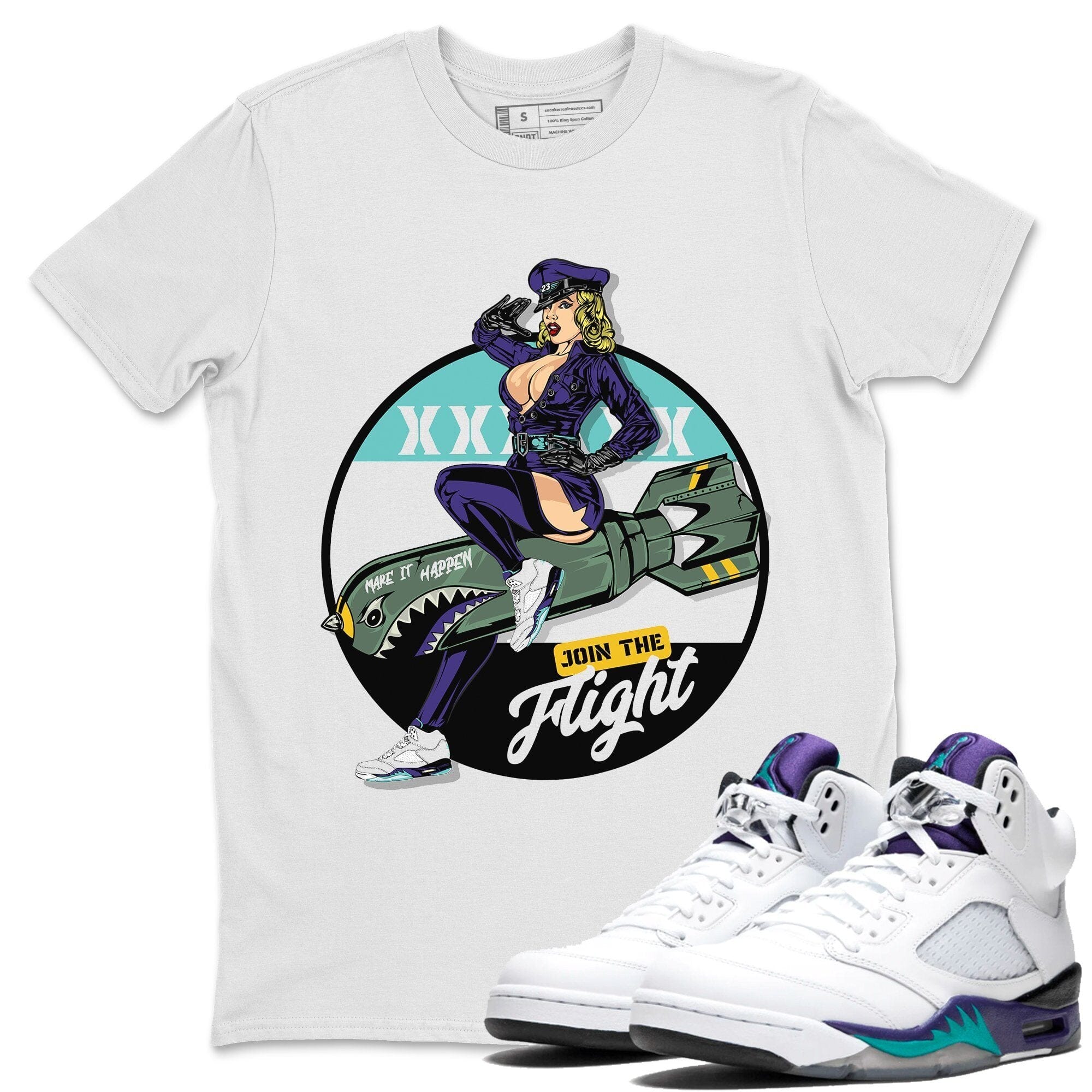 Pin Up Girl Unisex Tops - Air Jordan 5 Retro Grape