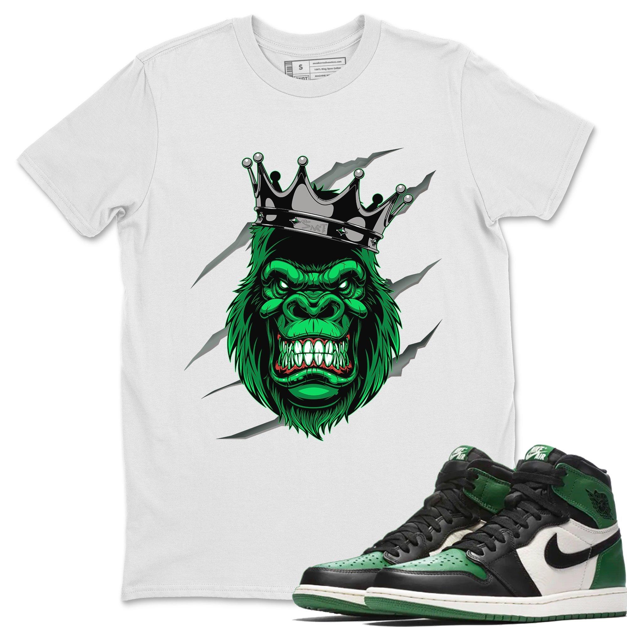 Ferocious Gorilla Unisex Tops - Air Jordan 1 Pine Green