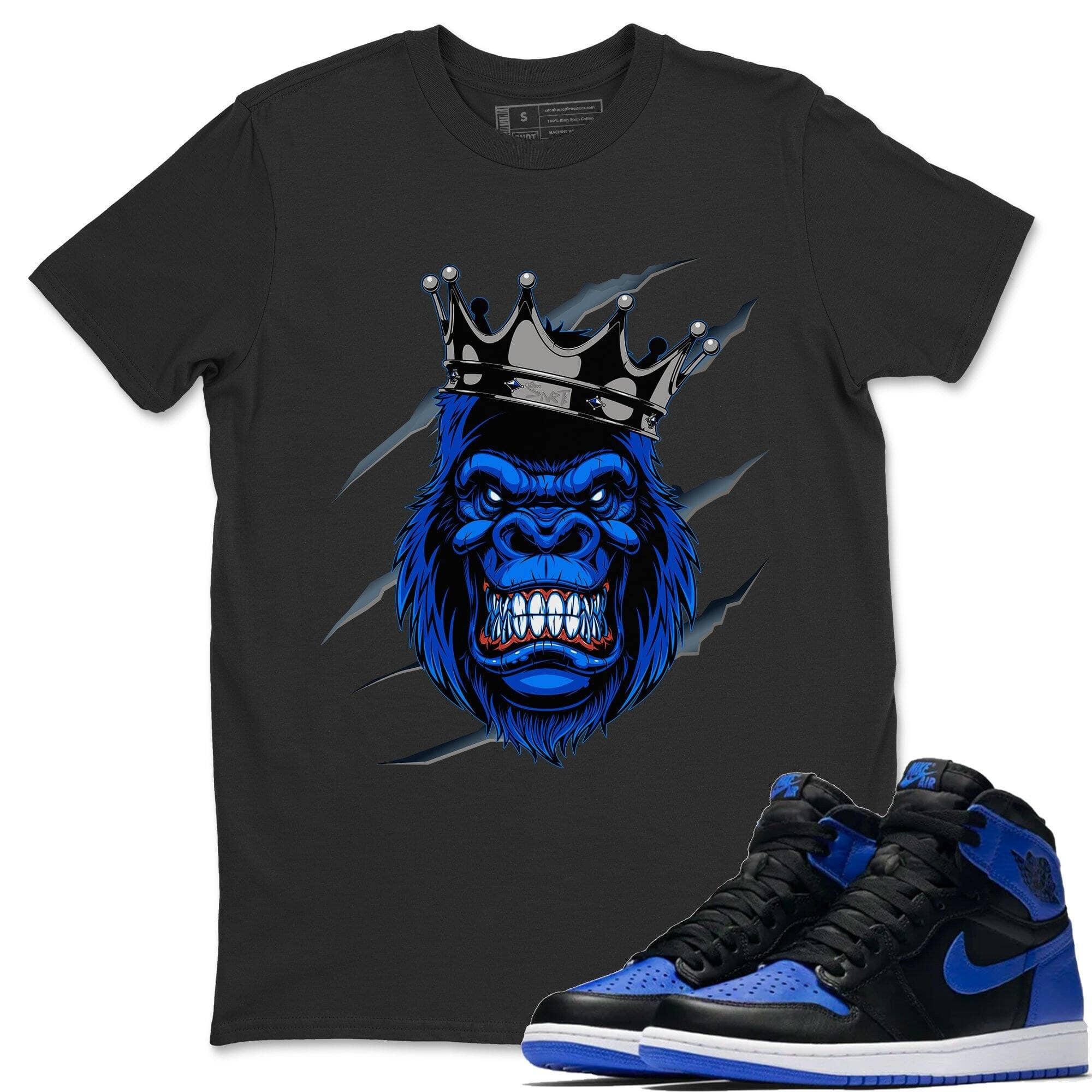 Ferocious Gorilla Unisex Tops - Air Jordan 1 Royal Black