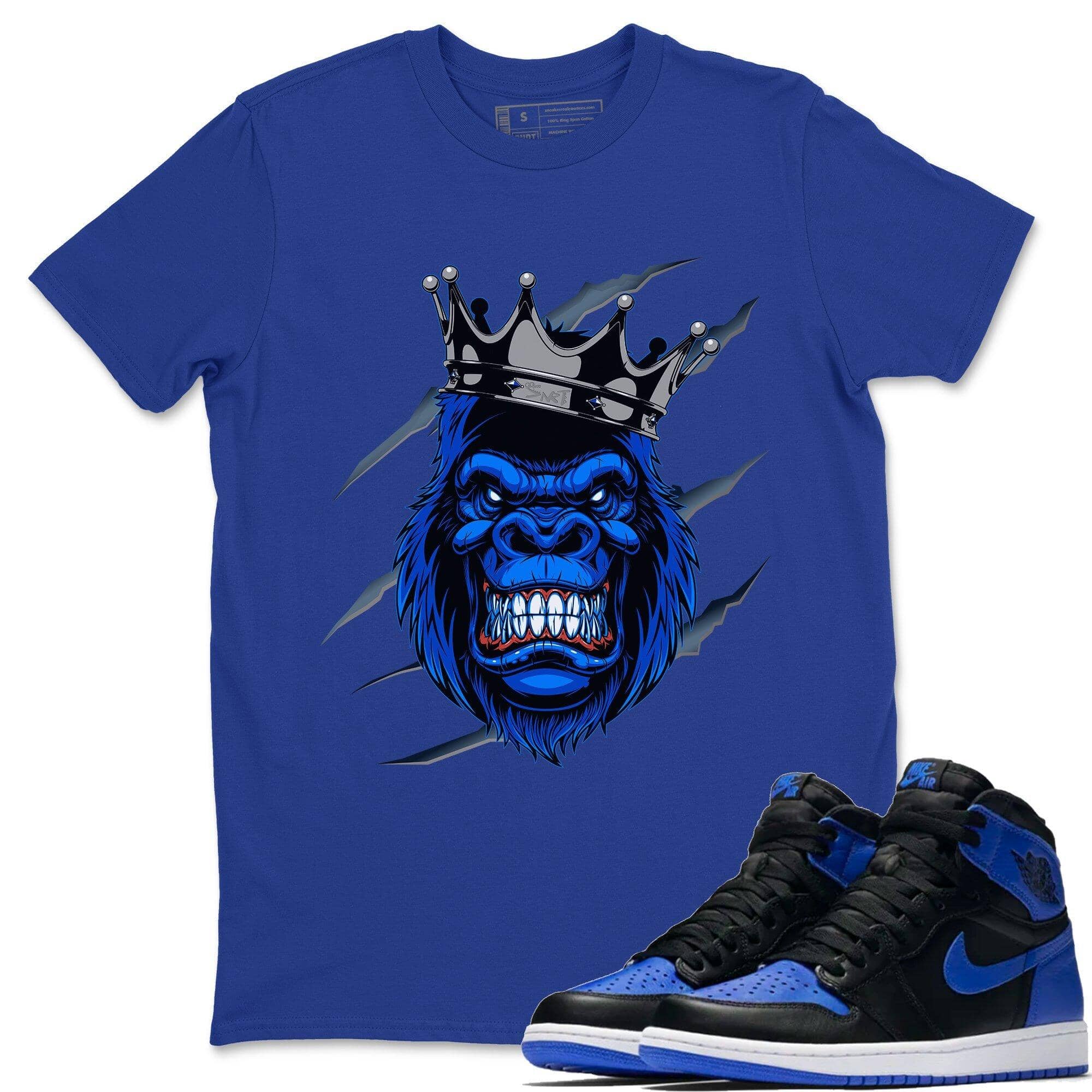 Ferocious Gorilla Unisex Tops - Air Jordan 1 Royal Black