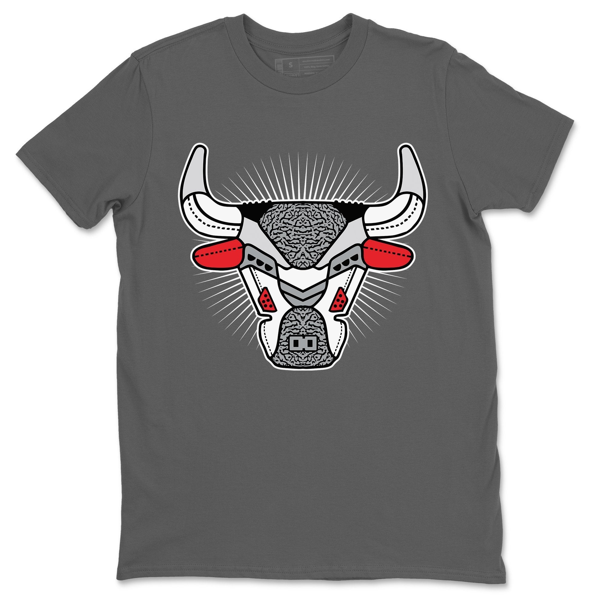 AJ3 Bull Head Unisex Tops - Air Jordan 3 White Cement