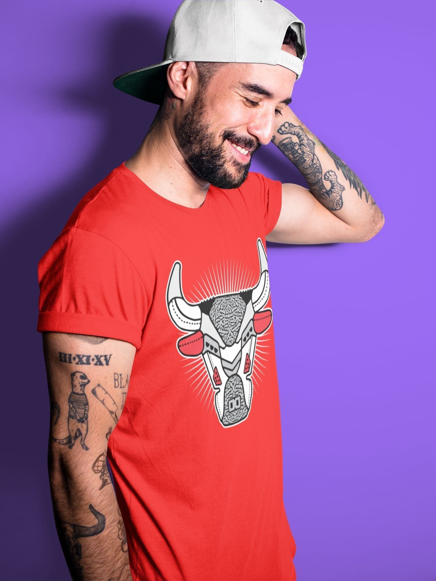 AJ3 Bull Head Unisex Tops - Air Jordan 3 White Cement