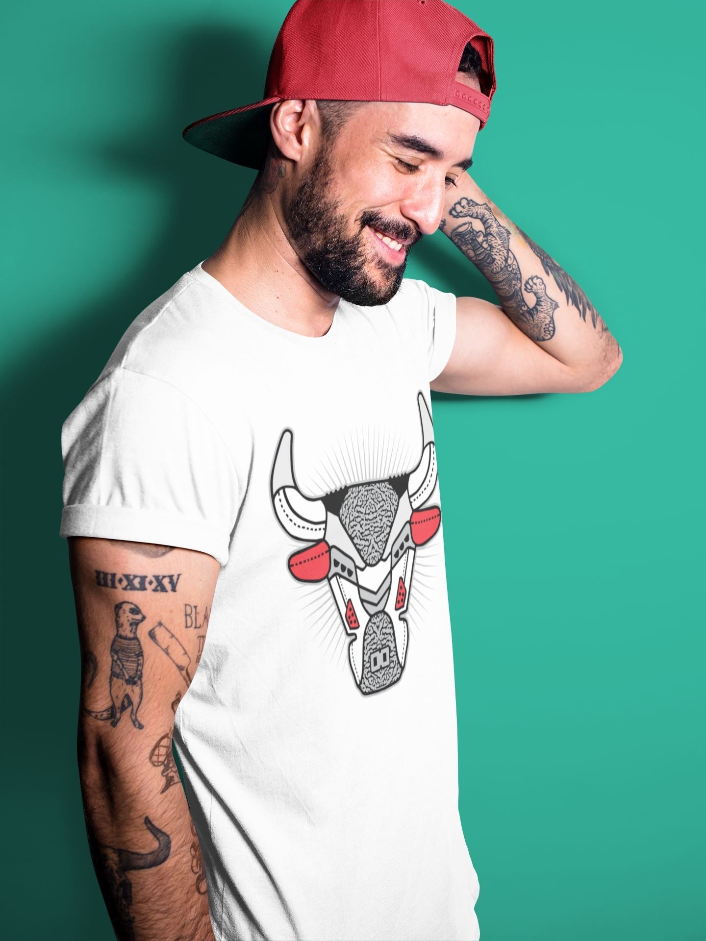 AJ3 Bull Head Unisex Tops - Air Jordan 3 White Cement