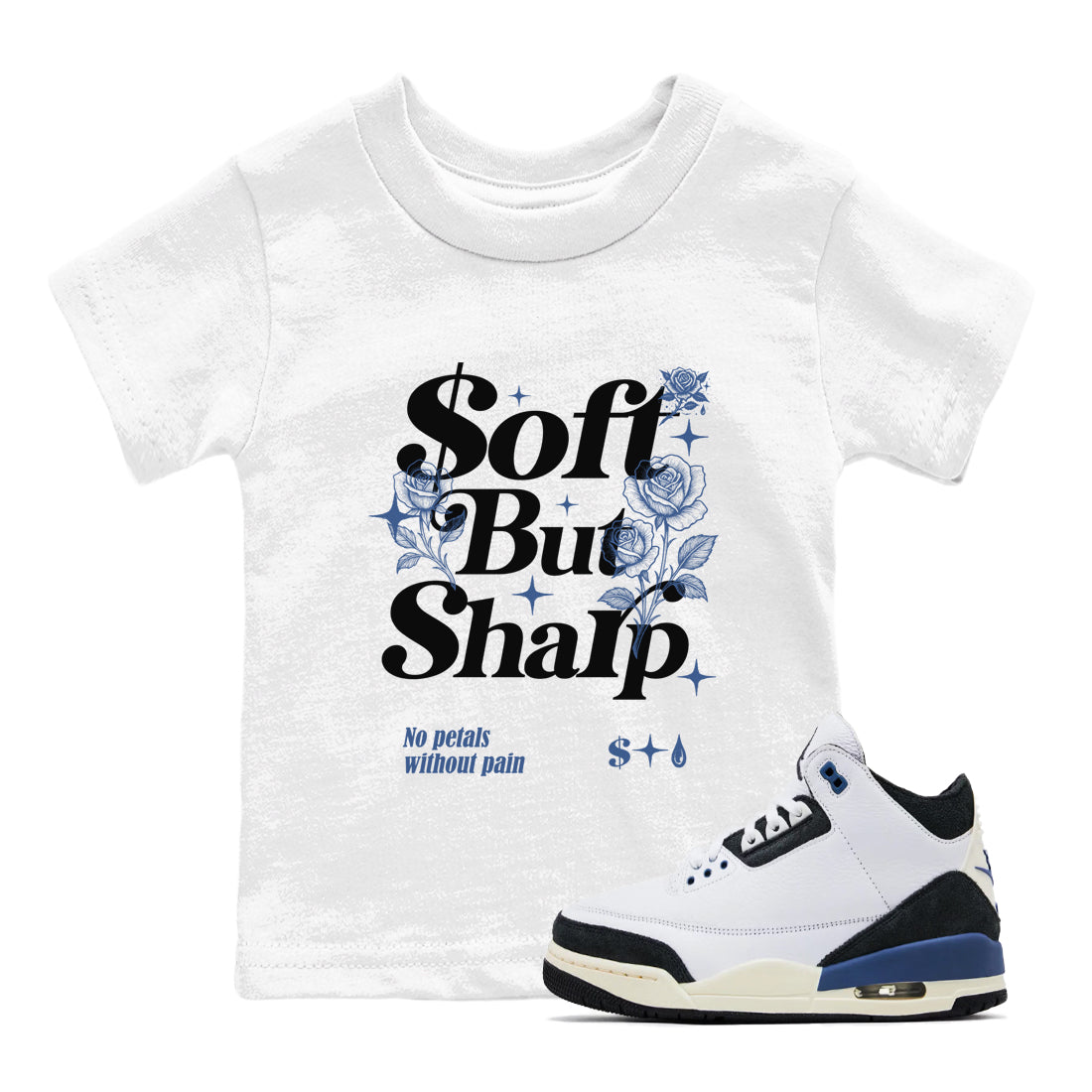 Soft but Sharp snkmatch Tees Kids - Air Jordan 3 A Ma Maniere x Diffused Blue