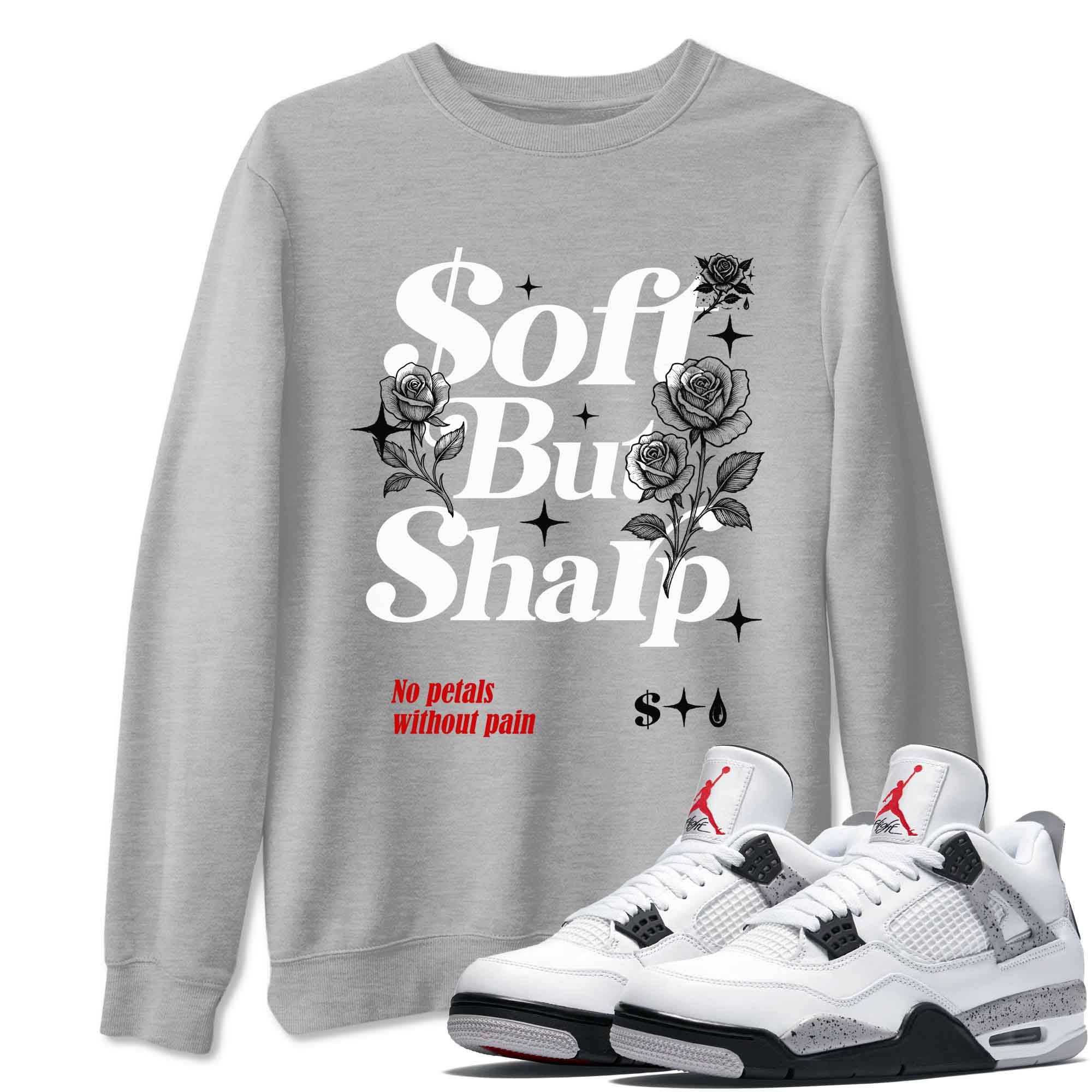 Soft But Sharp snkmatch Tees - Air Jordan 4 White Cement