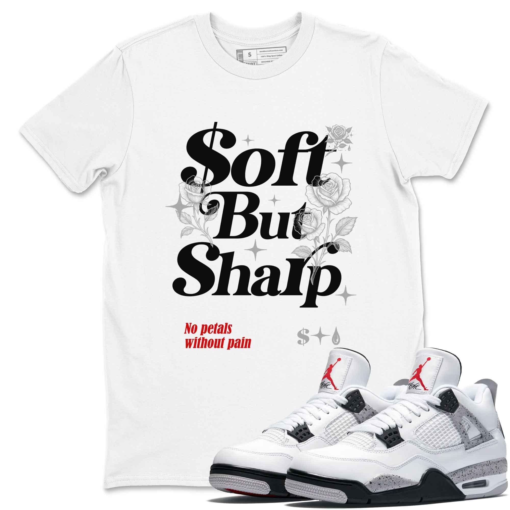 Soft But Sharp snkmatch Tees - Air Jordan 4 White Cement