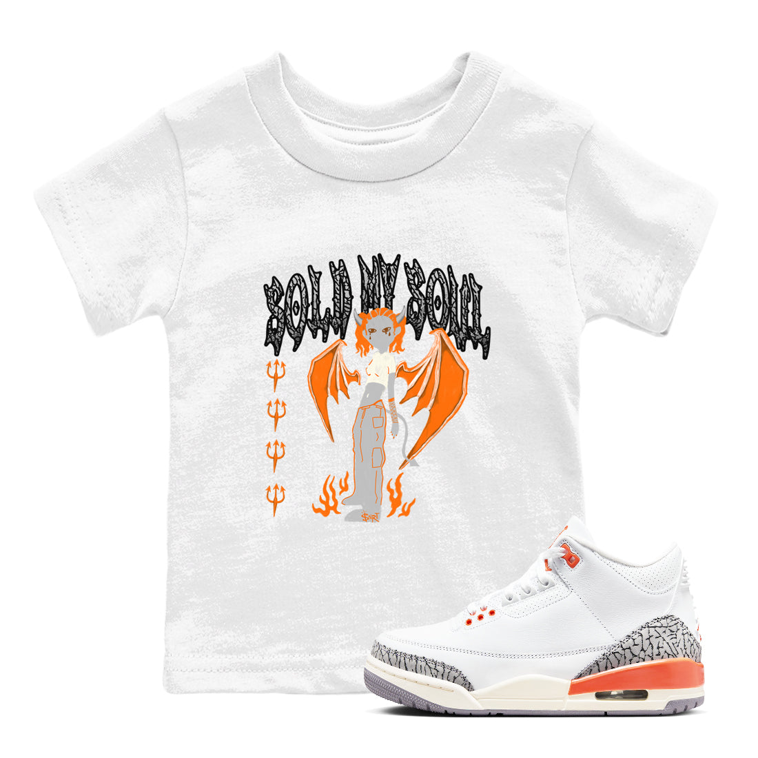 Sold My Soul snkmatch Tees Kids - Air Jordan 3 Georgia Peach