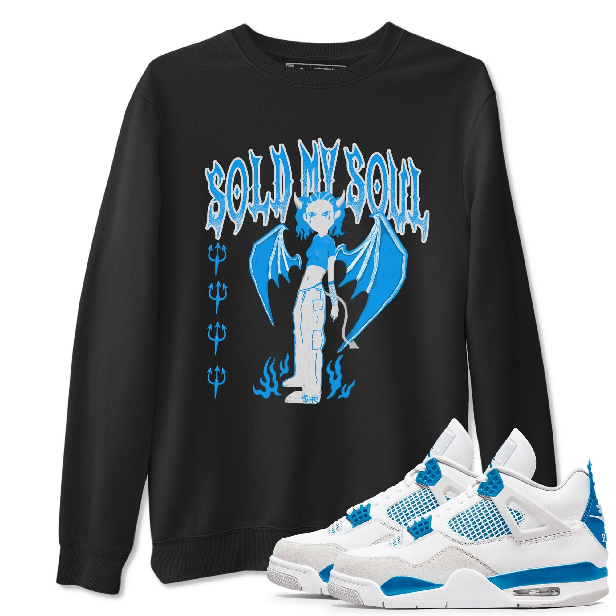 Sold My Soul snkmatch Tees - Air Jordan 4 Military Blue