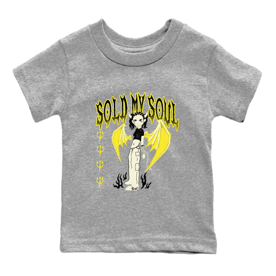 Sold My Soul snkmatch Tees Kids - Air Jordan 4 Vivid Sulfur