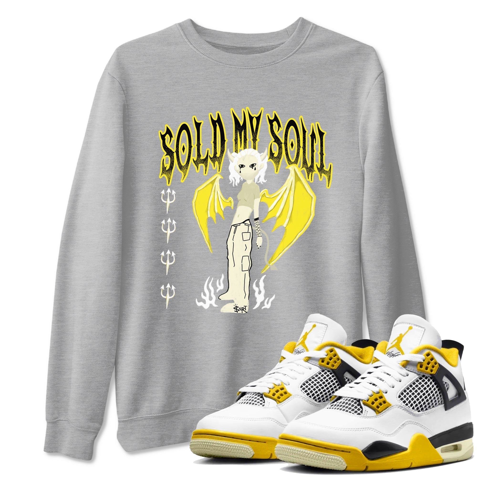 Sold My Soul snkmatch Tees - Air Jordan 4 Vivid Sulfur