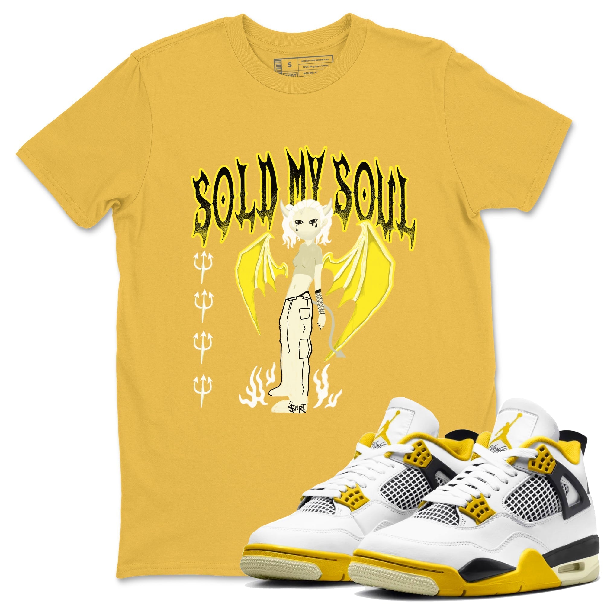 Sold My Soul snkmatch Tees - Air Jordan 4 Vivid Sulfur