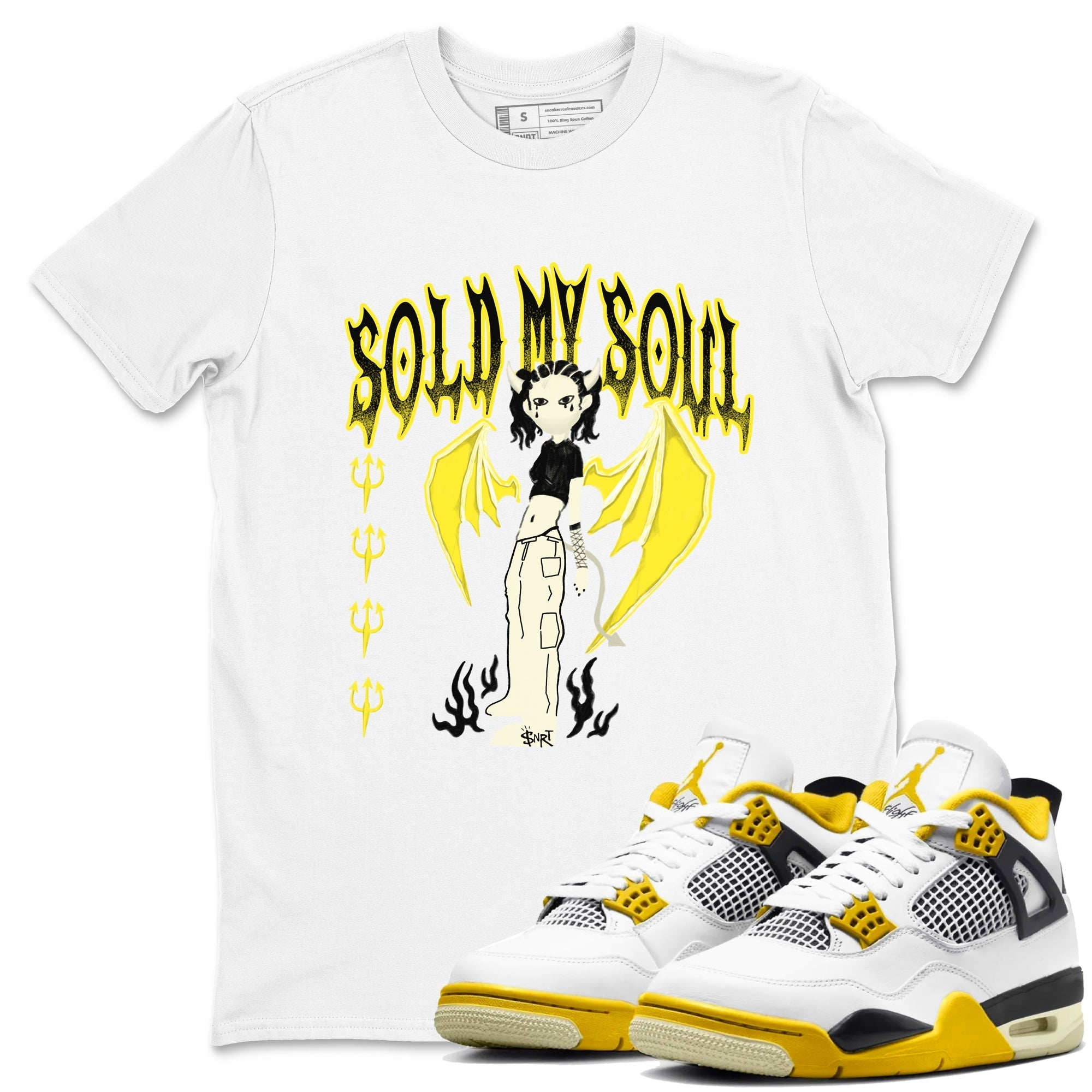 Sold My Soul snkmatch Tees - Air Jordan 4 Vivid Sulfur