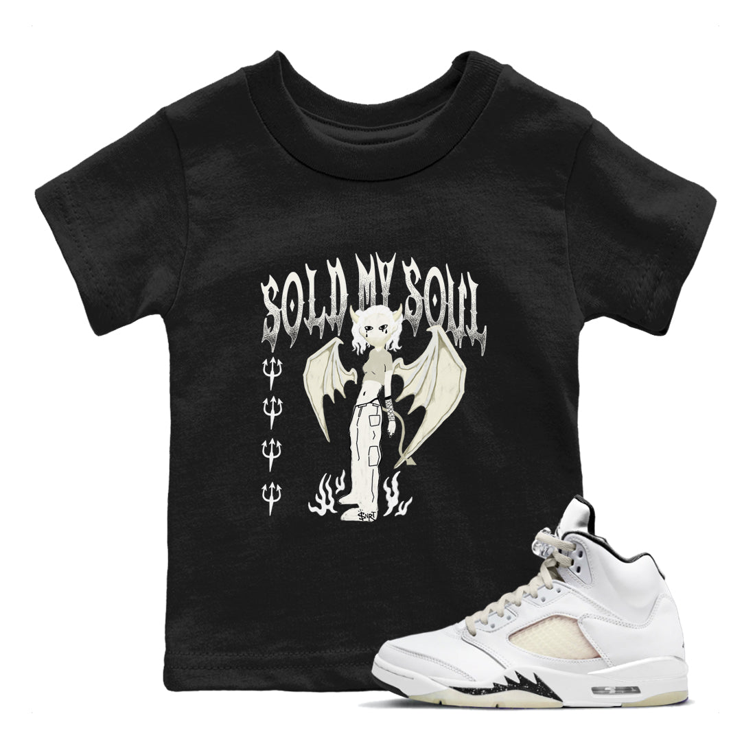 Sold My Soul snkmatch Tees Kids - Air Jordan 5 Sail