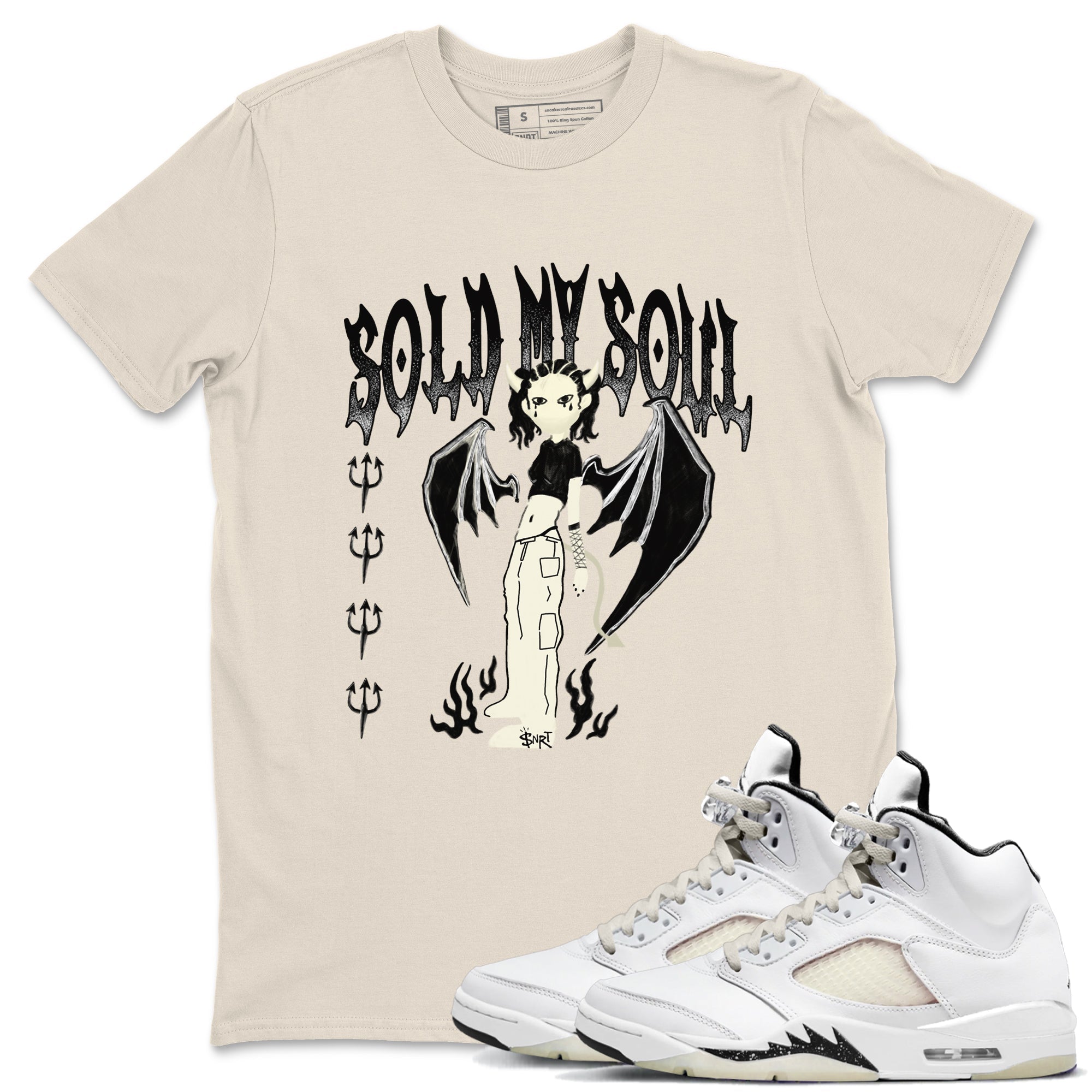 Sold My Soul snkmatch Tees - Air Jordan 5 Sail