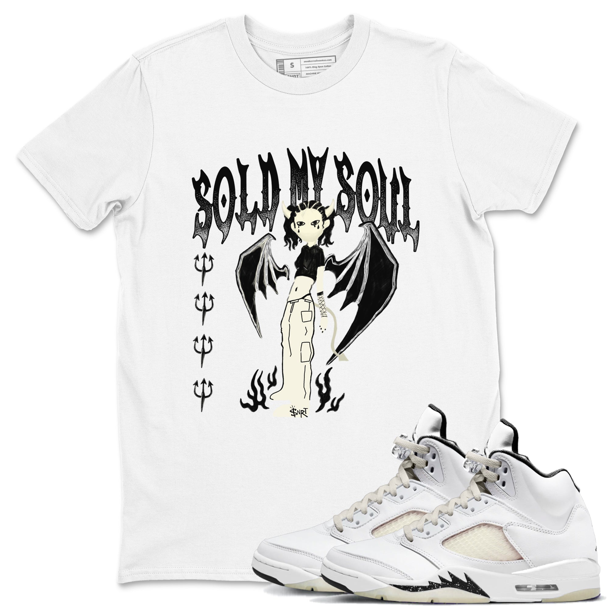 Sold My Soul snkmatch Tees - Air Jordan 5 Sail