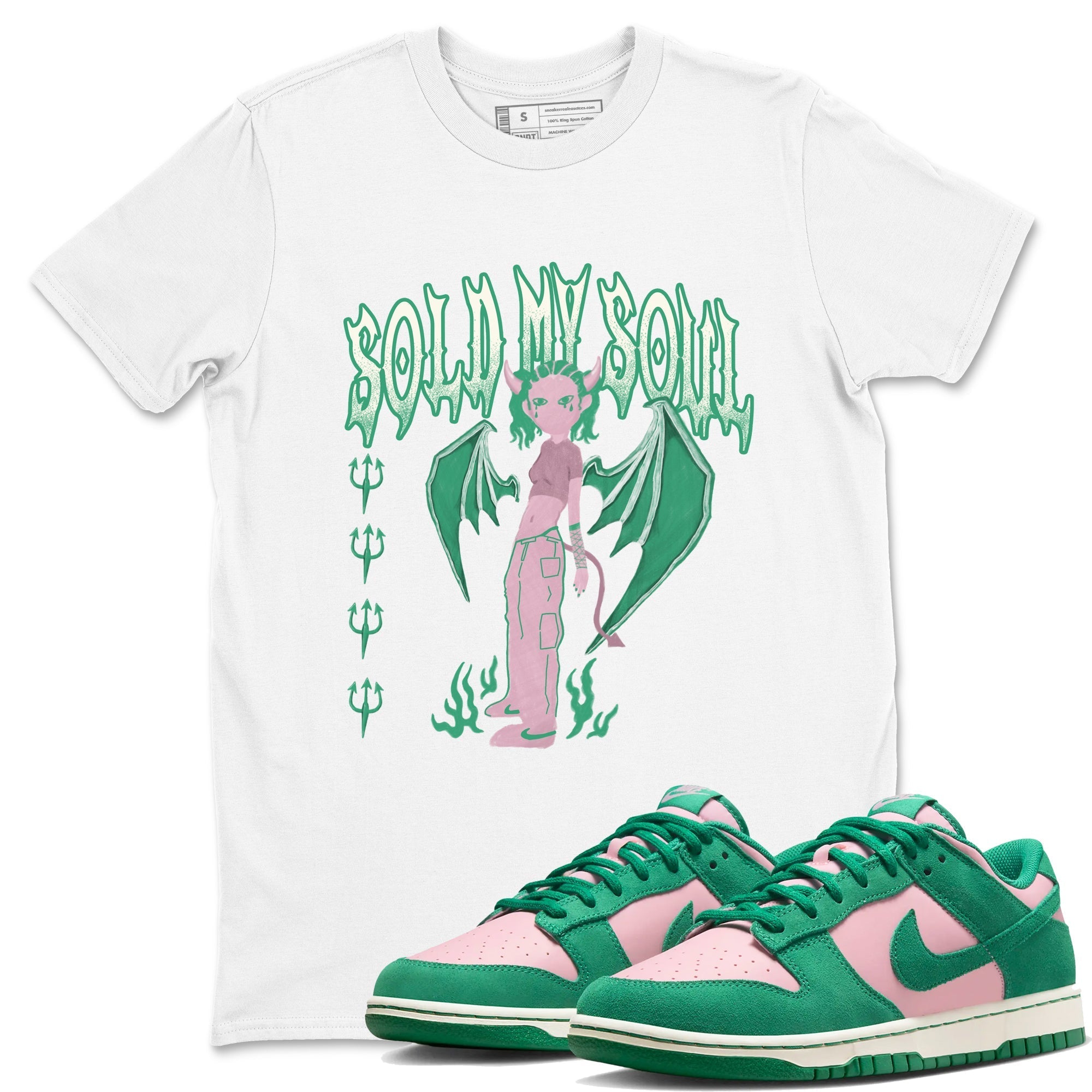 Sold My Soul snkmatch Tees - Dunk Medium Soft Pink Malachite