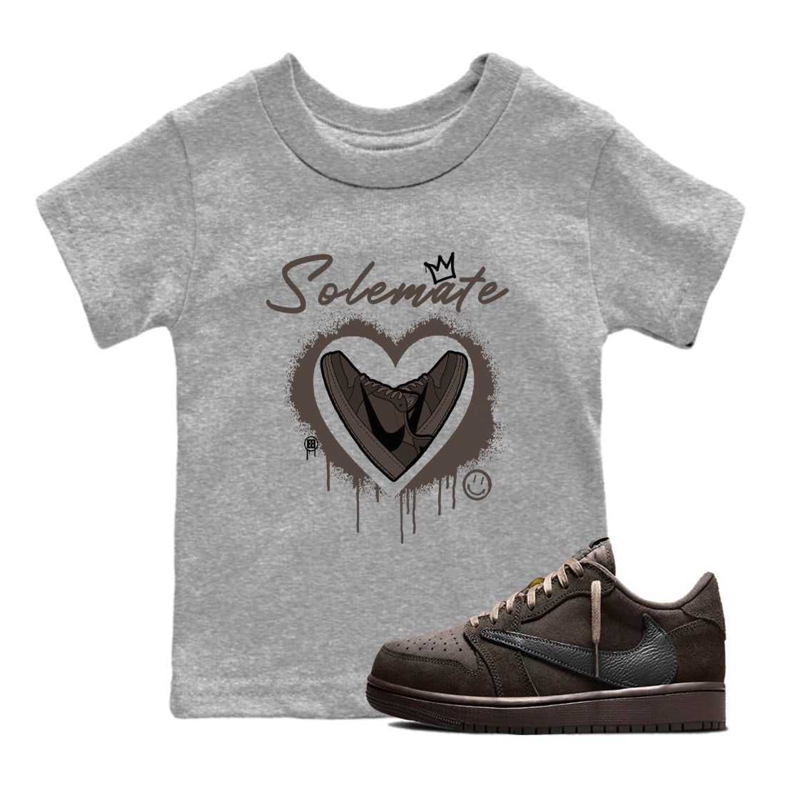 Solemate snkmatch Tees Kids - Air Jordan 1 Travis Scott Velvet Brown