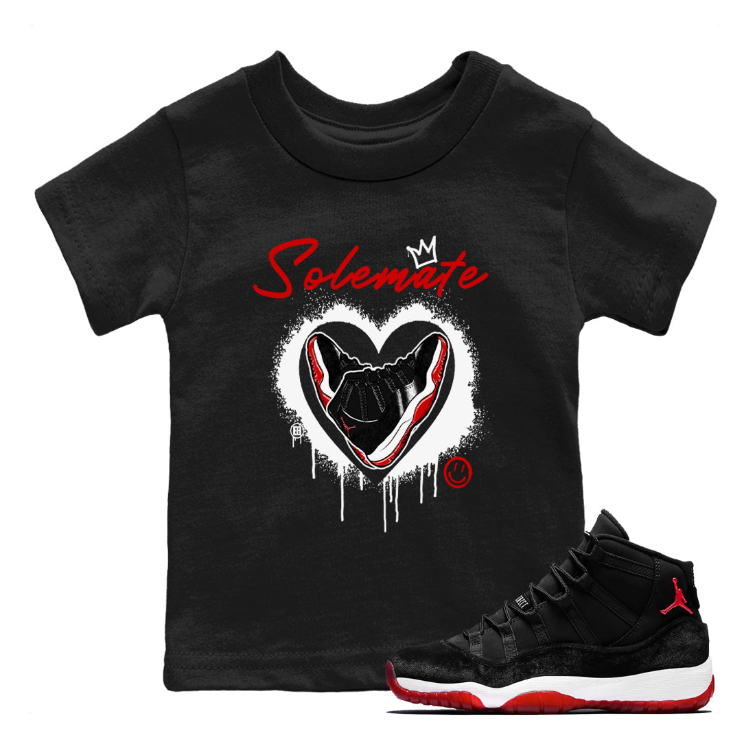 Solemate snkmatch Tees Kids - Air Jordan 11 Bred Velvet
