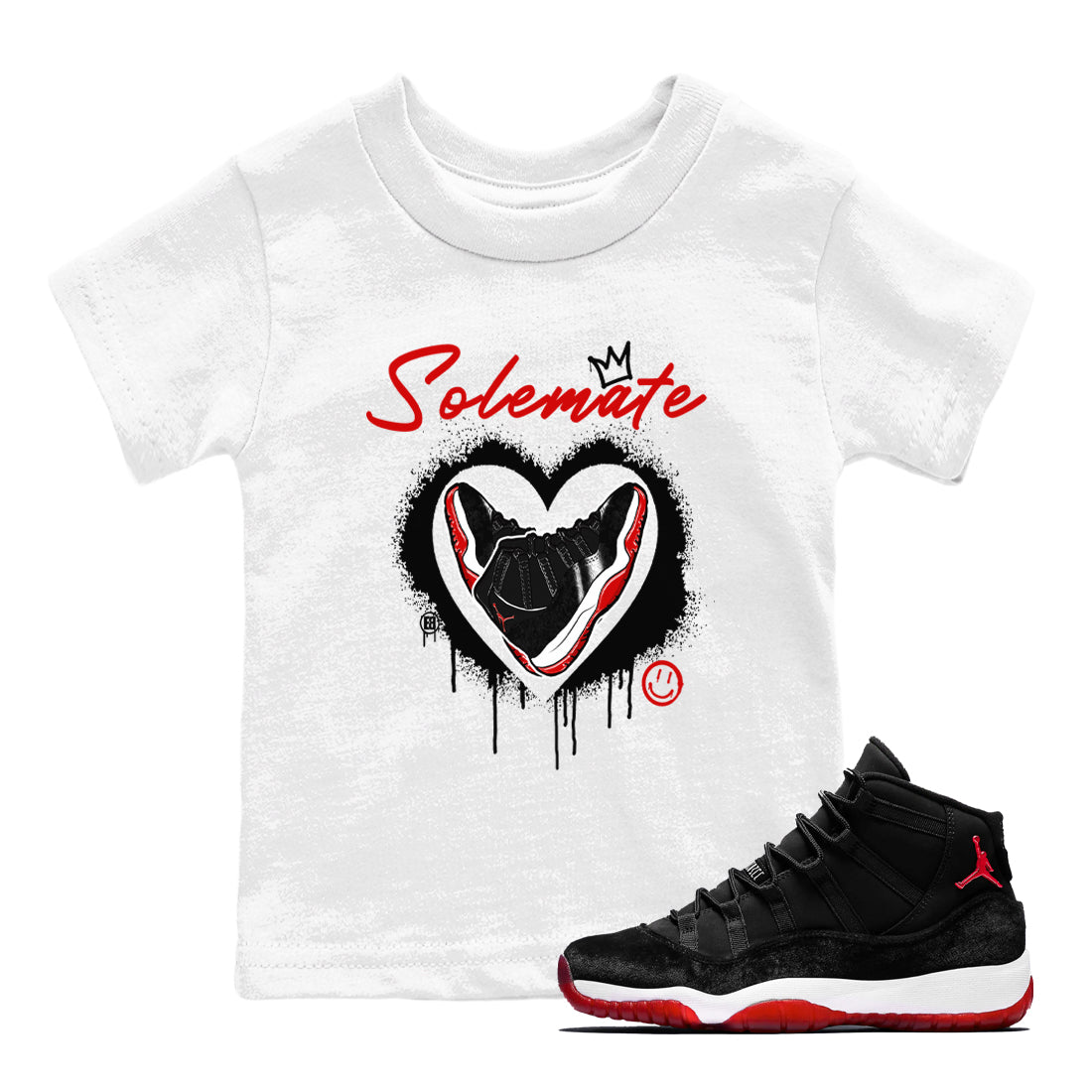 Solemate snkmatch Tees Kids - Air Jordan 11 Bred Velvet