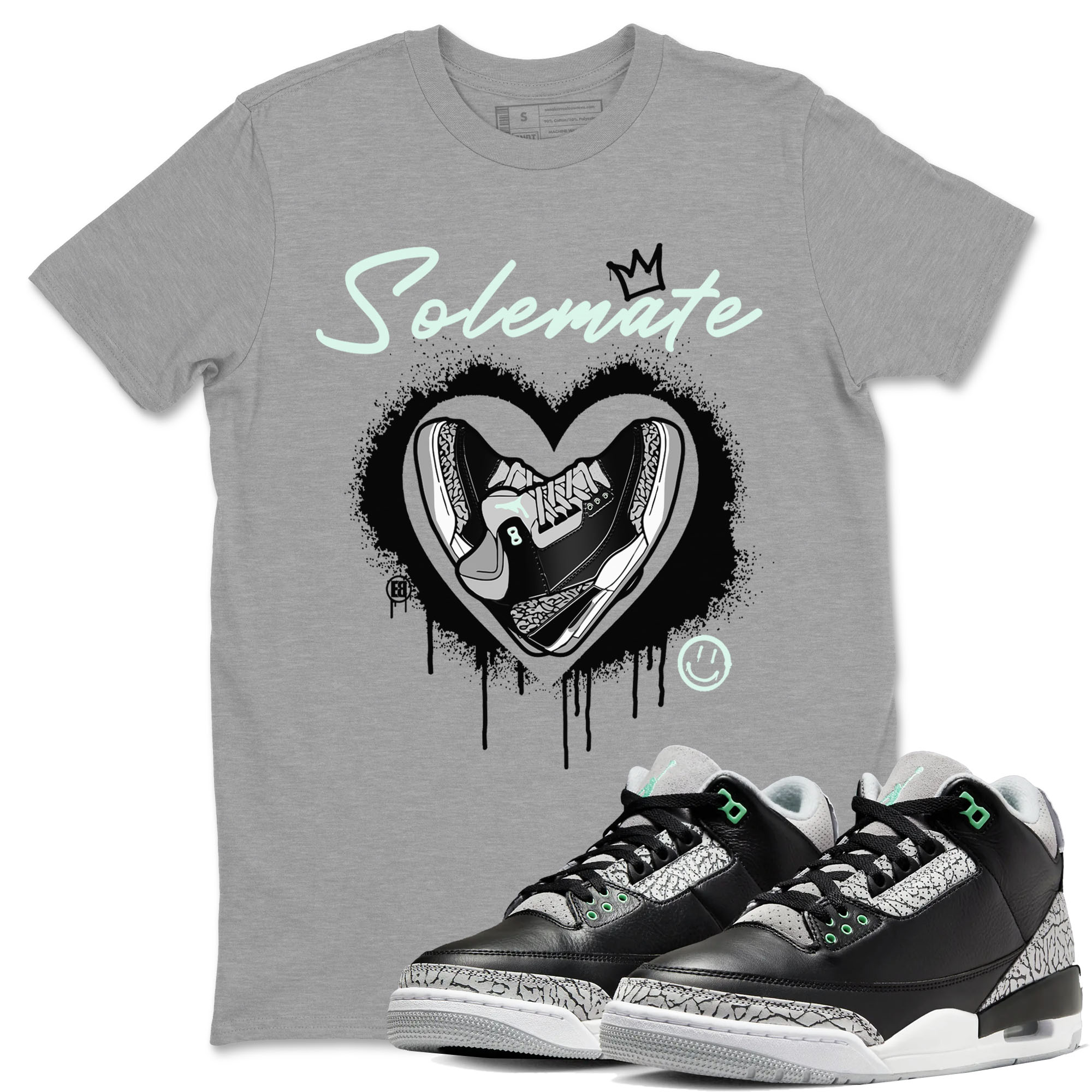Solemate snkmatch Tees - Air Jordan 3 Green Glow