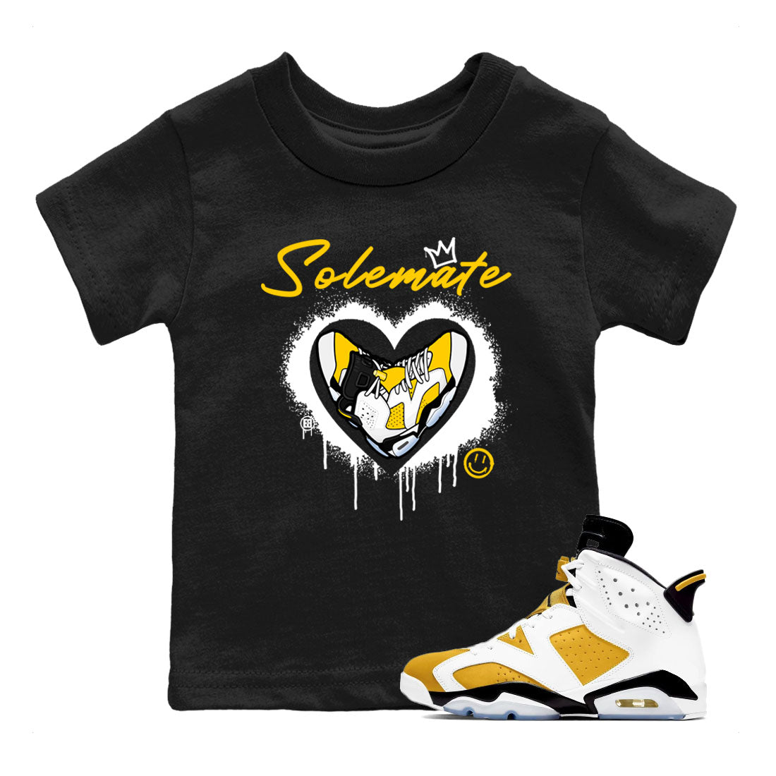 Solemate snkmatch Tees Kids - Air Jordan 6 Yellow Ochre