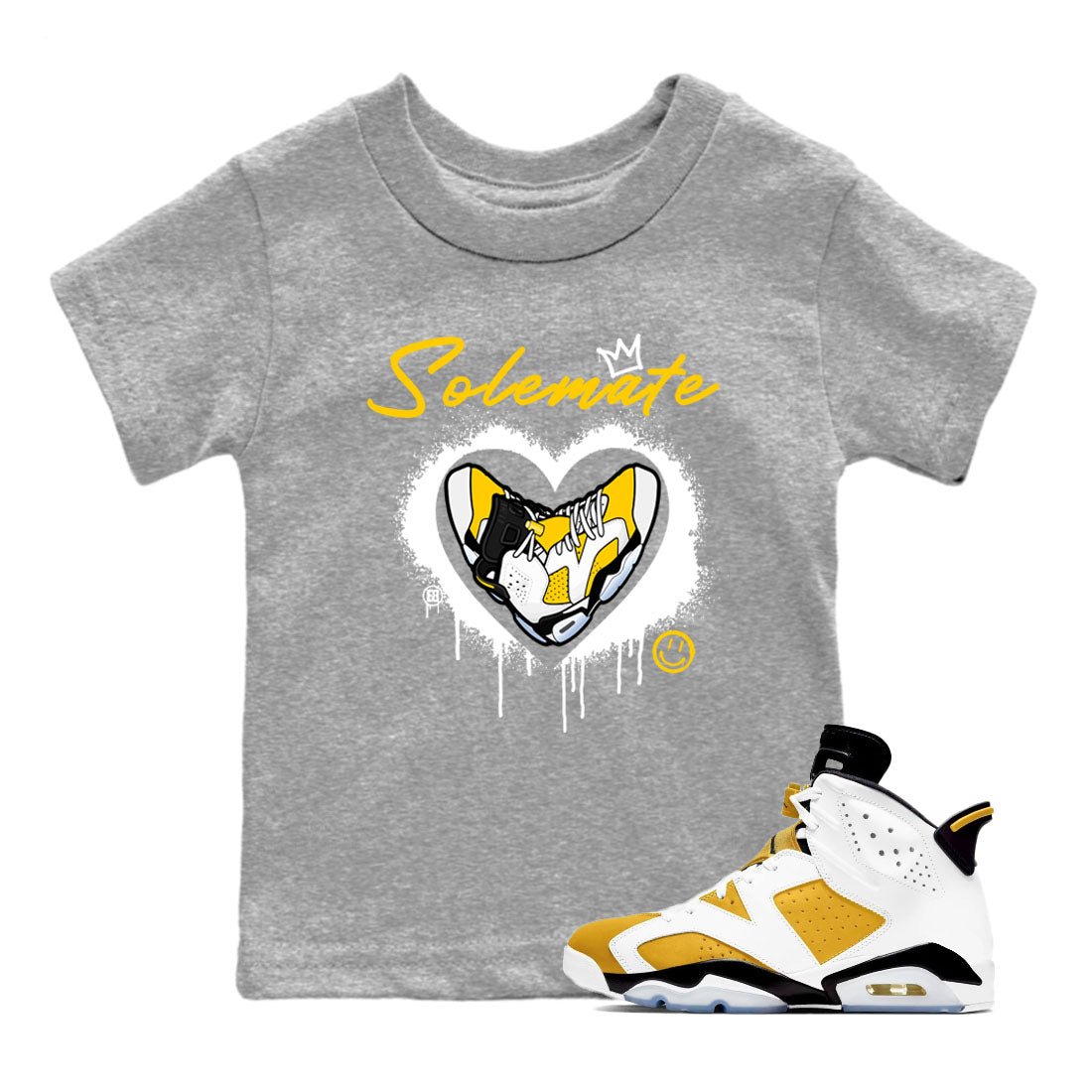 Solemate snkmatch Tees Kids - Air Jordan 6 Yellow Ochre