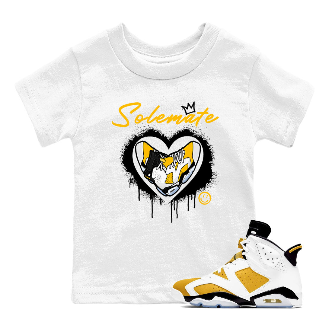 Solemate snkmatch Tees Kids - Air Jordan 6 Yellow Ochre