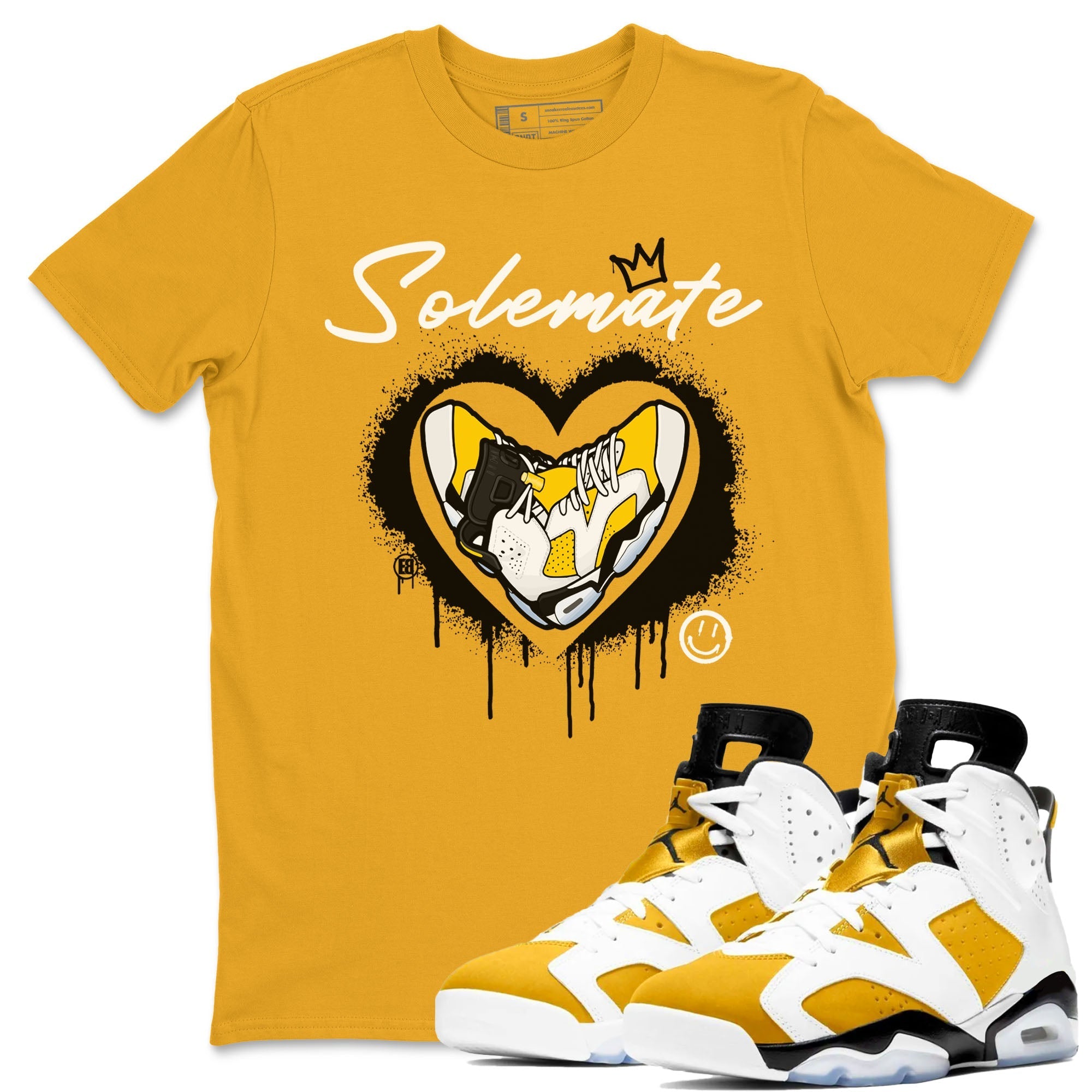 Solemate snkmatch Tees - Air Jordan 6 Yellow Ochre