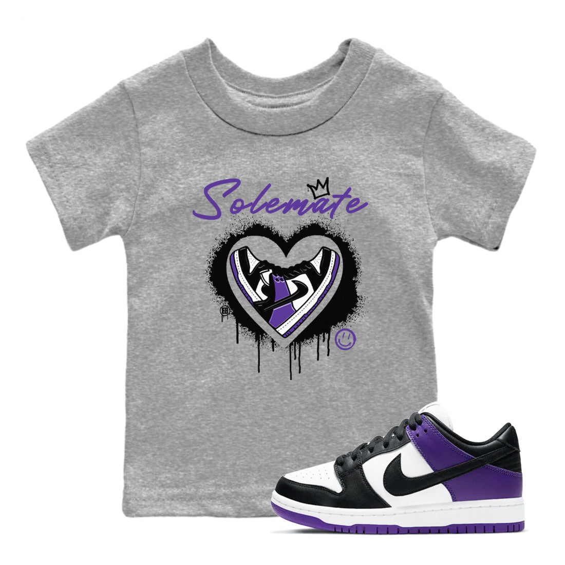 Solemate snkmatch Tees Kids - Dunk Low Court Purple