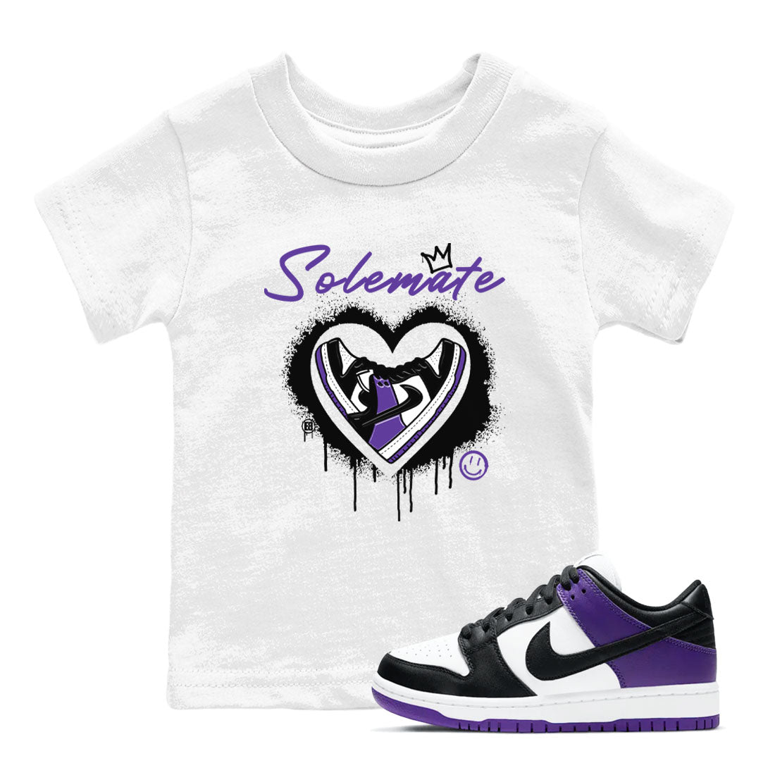 Solemate snkmatch Tees Kids - Dunk Low Court Purple
