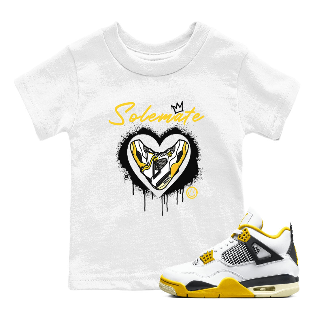 Solemate snkmatch Tees Kids - Air Jordan 4 Vivid Sulfur
