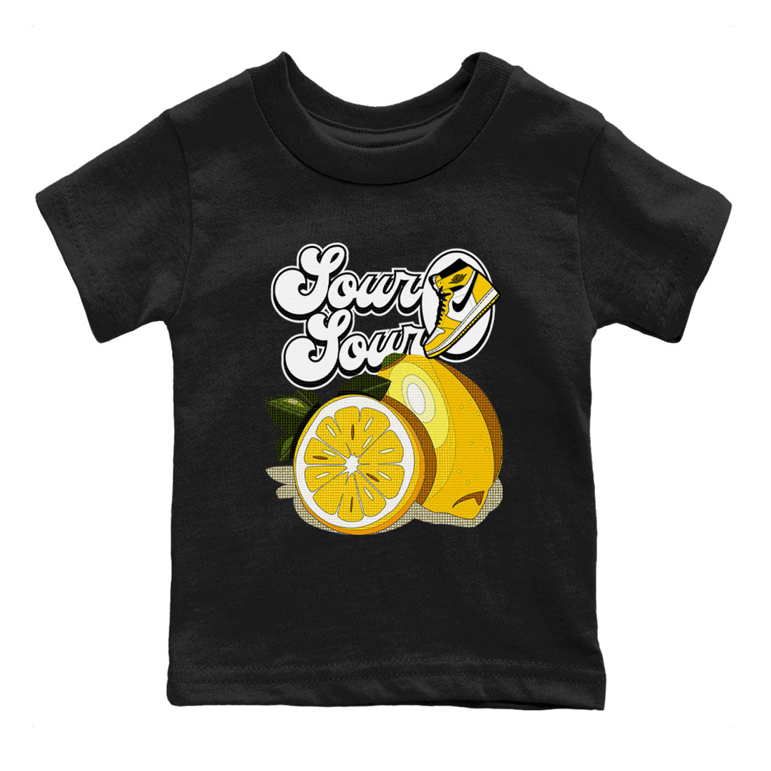 Sour And Sour snkmatch Tees Kids - Air Jordan 1 Yellow Ochre