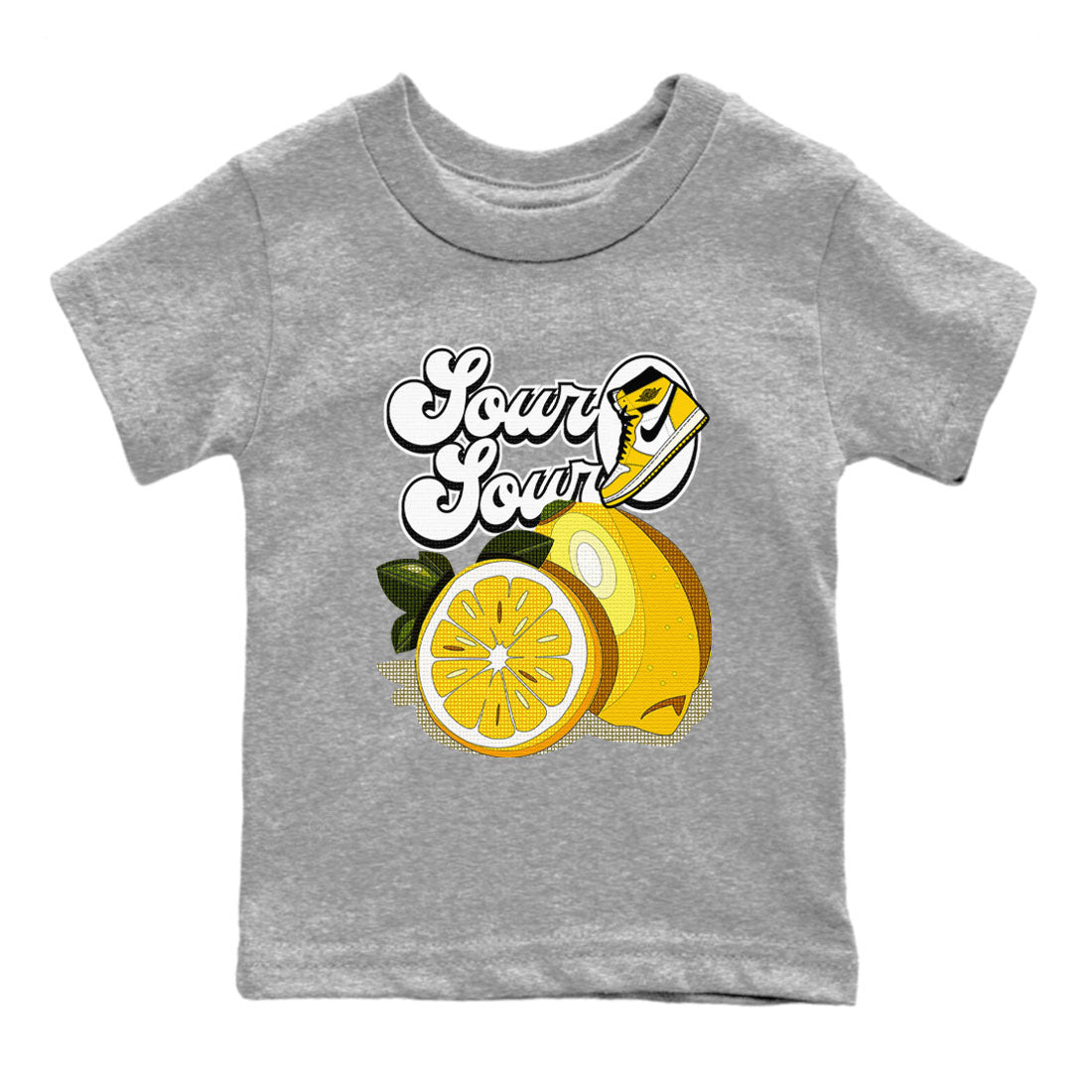 Sour And Sour snkmatch Tees Kids - Air Jordan 1 Yellow Ochre