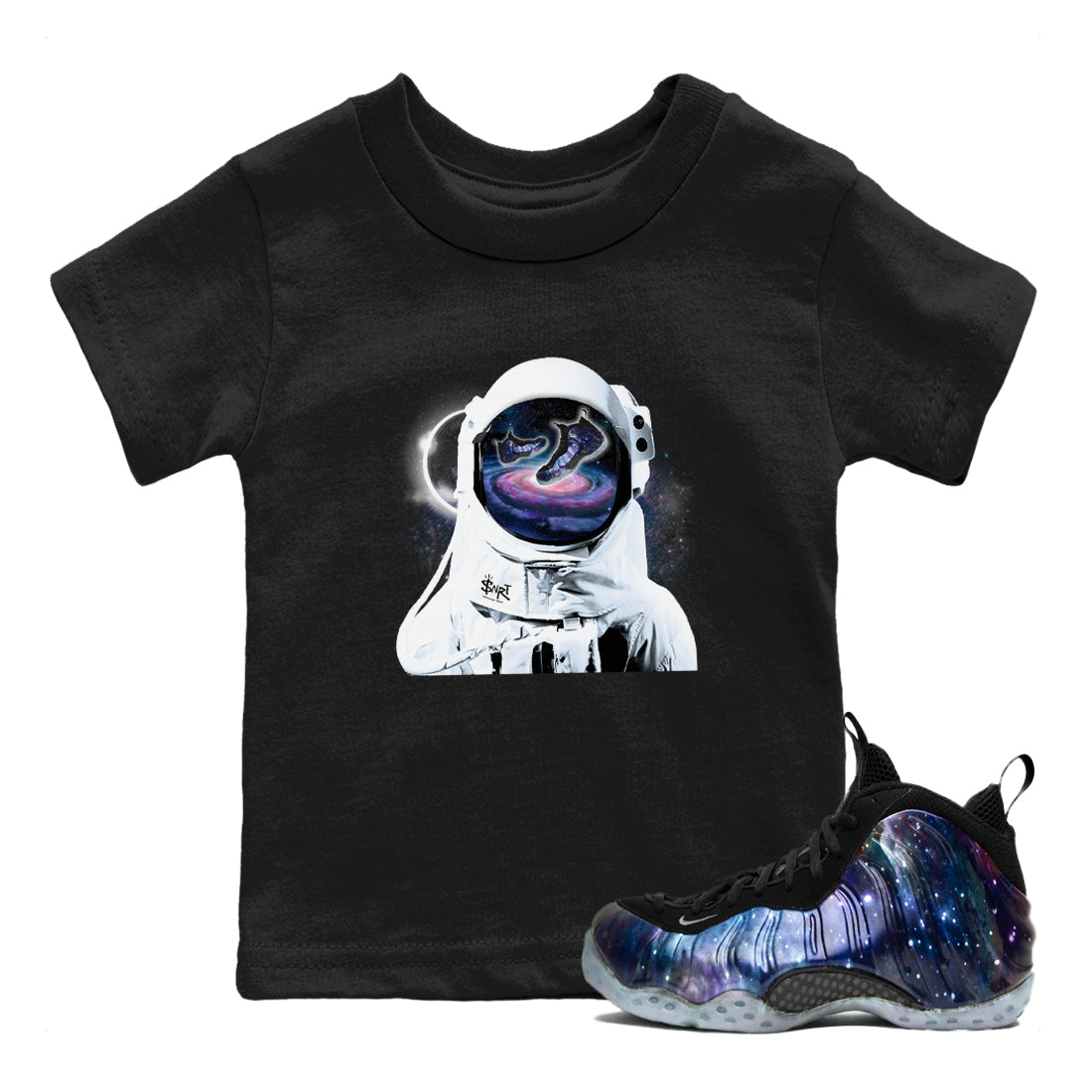 Space Discovery snkmatch Tees Kids - Air Foamposite One Galaxy