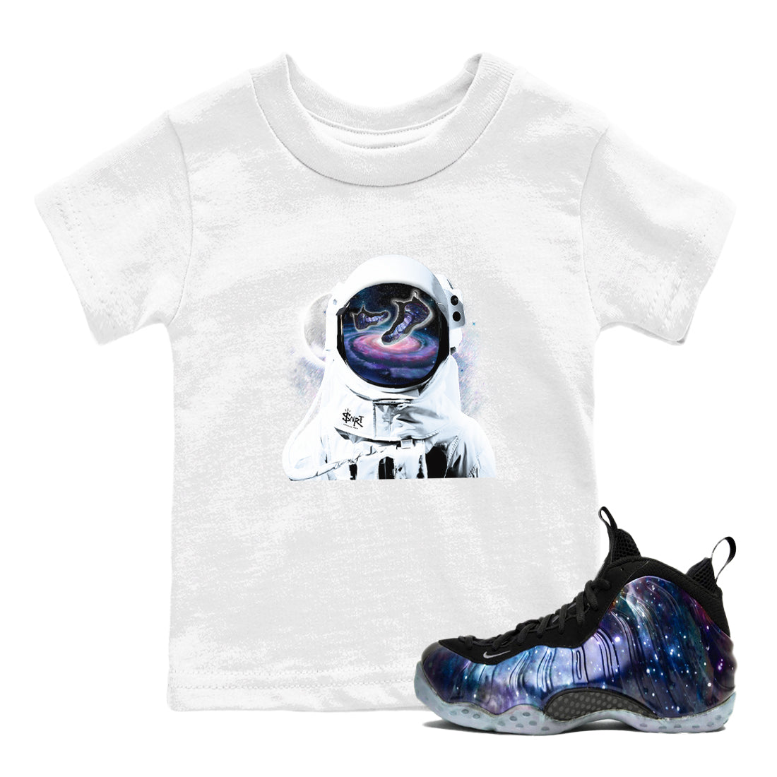 Space Discovery snkmatch Tees Kids - Air Foamposite One Galaxy
