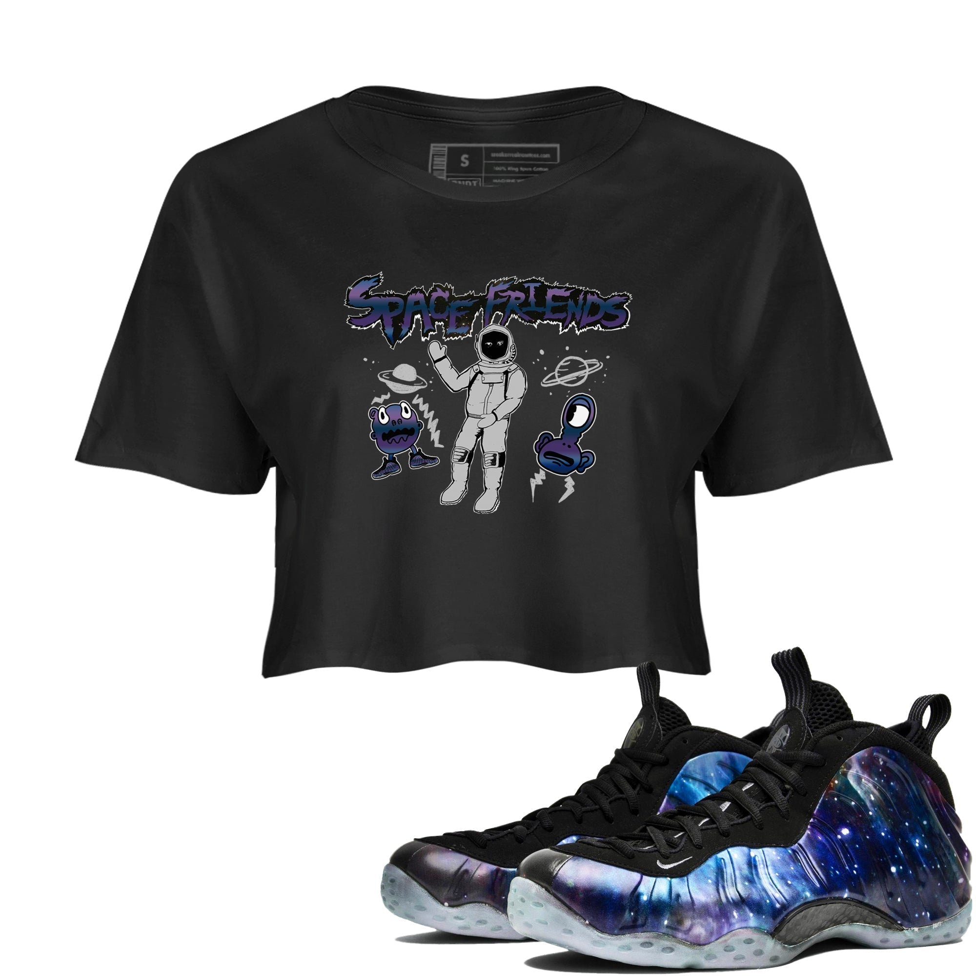 Space Friends snkmatch Women's Top - Air Foamposite One Galaxy