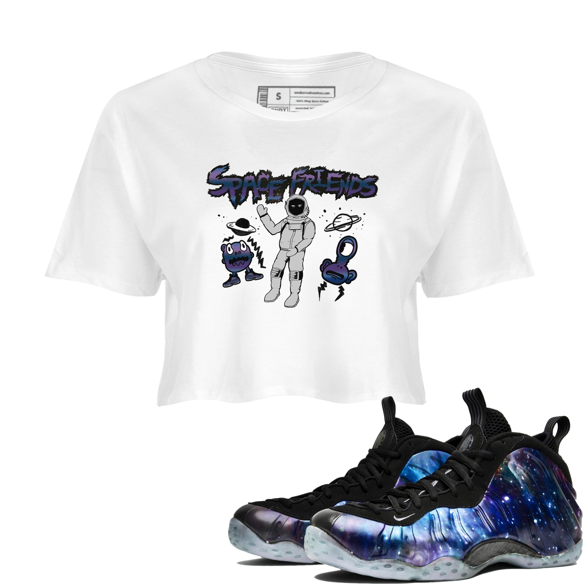 Space Friends snkmatch Women's Top - Air Foamposite One Galaxy