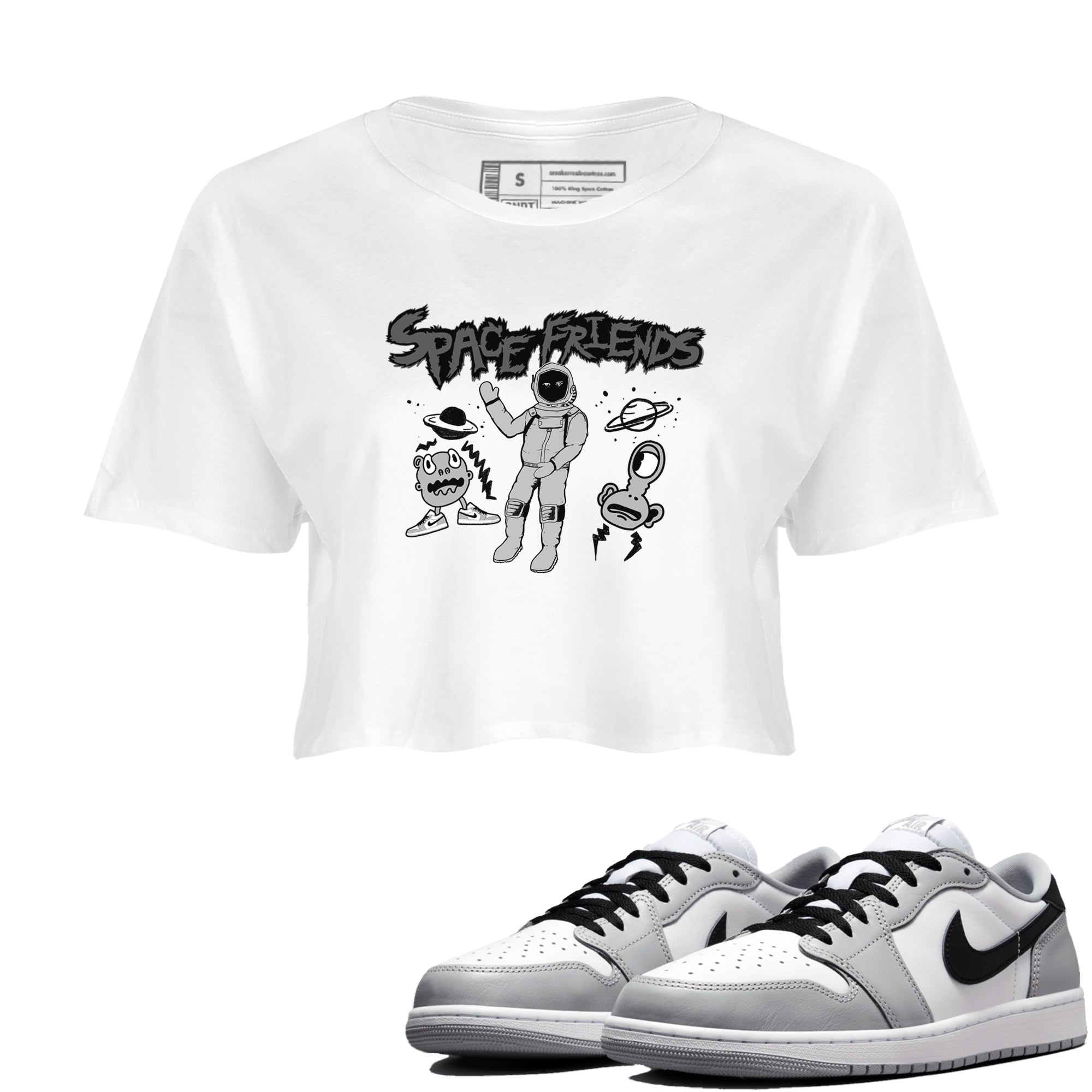 Space Friends snkmatch Women's Top - Air Jordan 1 Wolf Grey