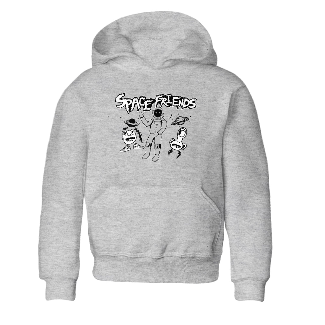 Space Friends snkmatch Tees Kids - Air Jordan 1 Wolf Grey
