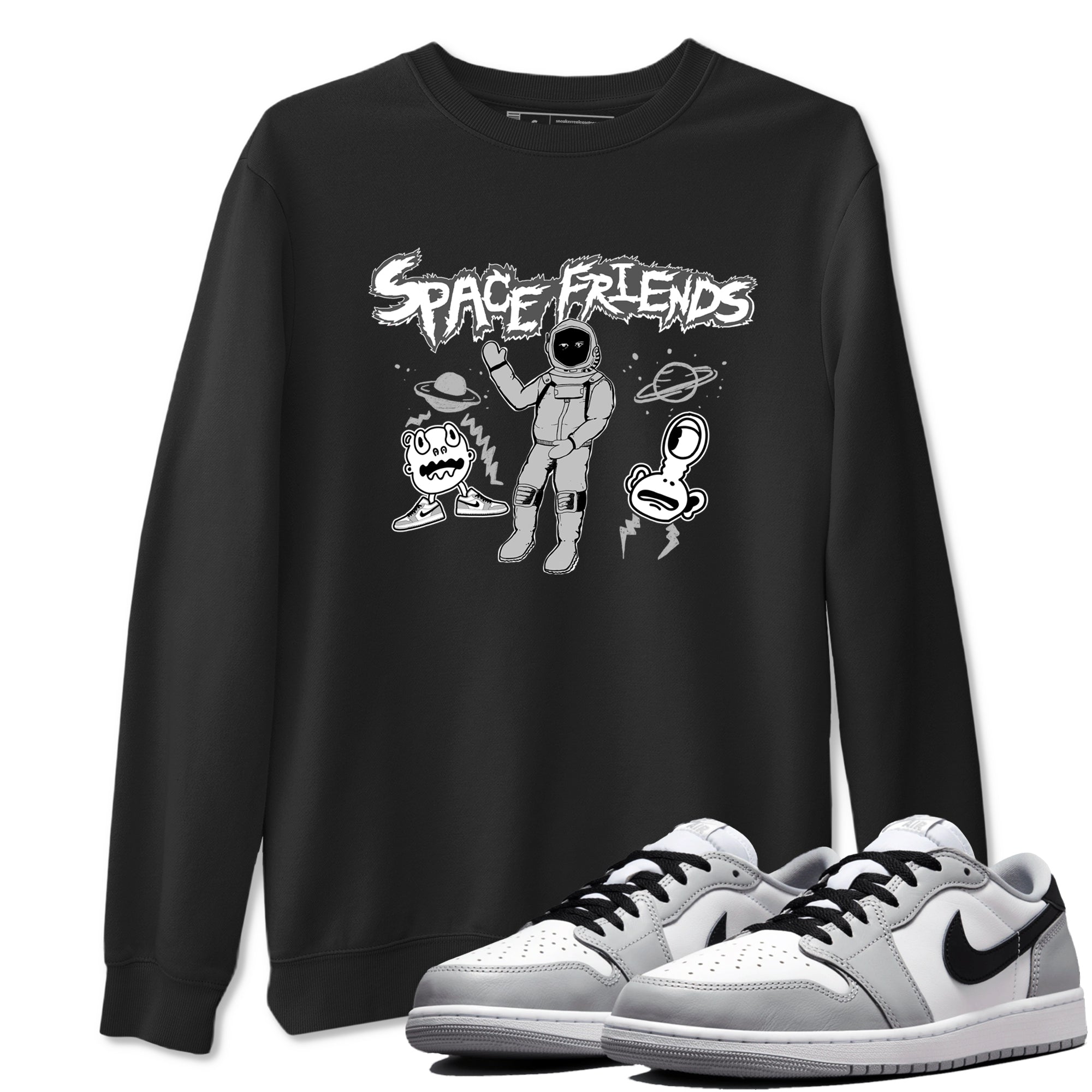 Space Friends snkmatch Tees - Air Jordan 1 Wolf Grey